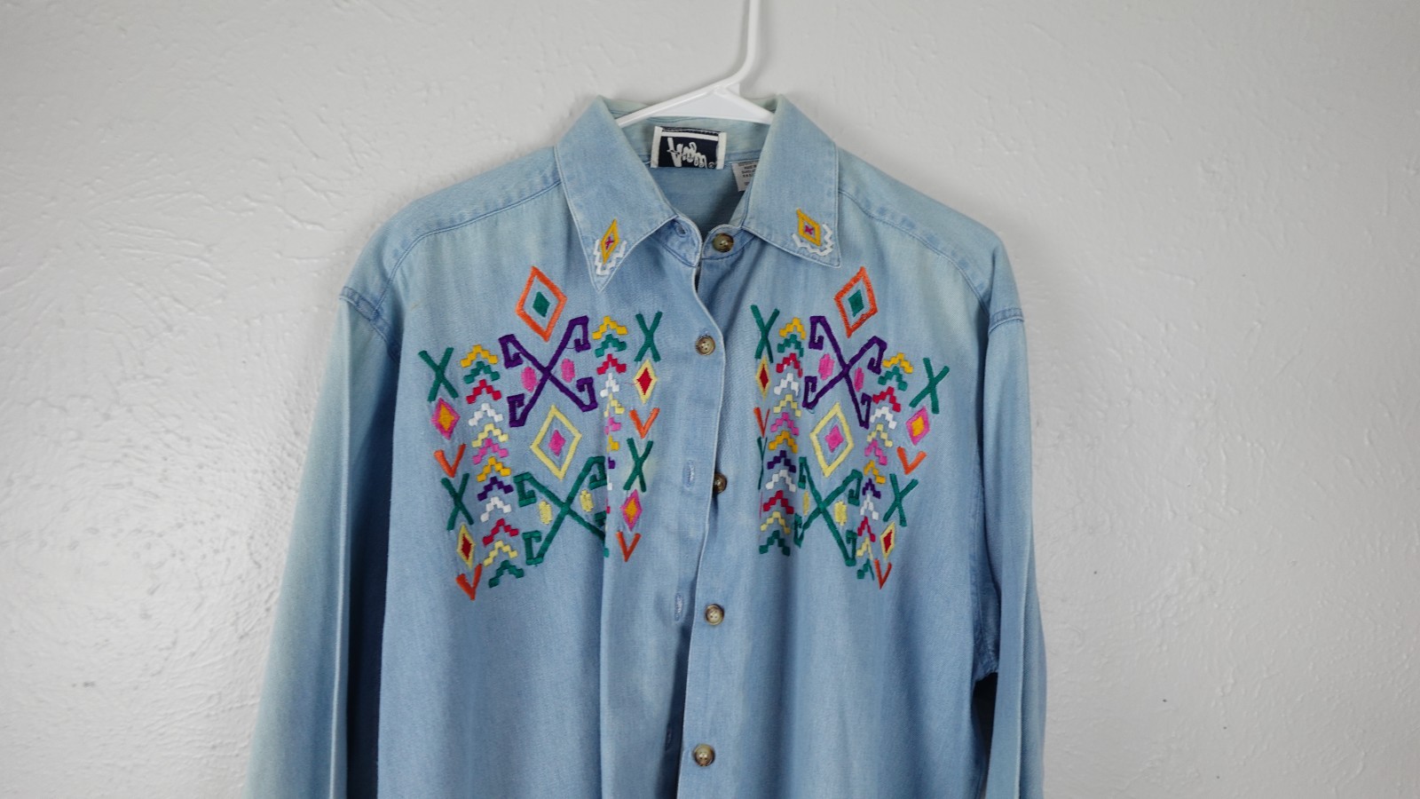 Vintage aiger Southwest Native American Button Up Shirt large