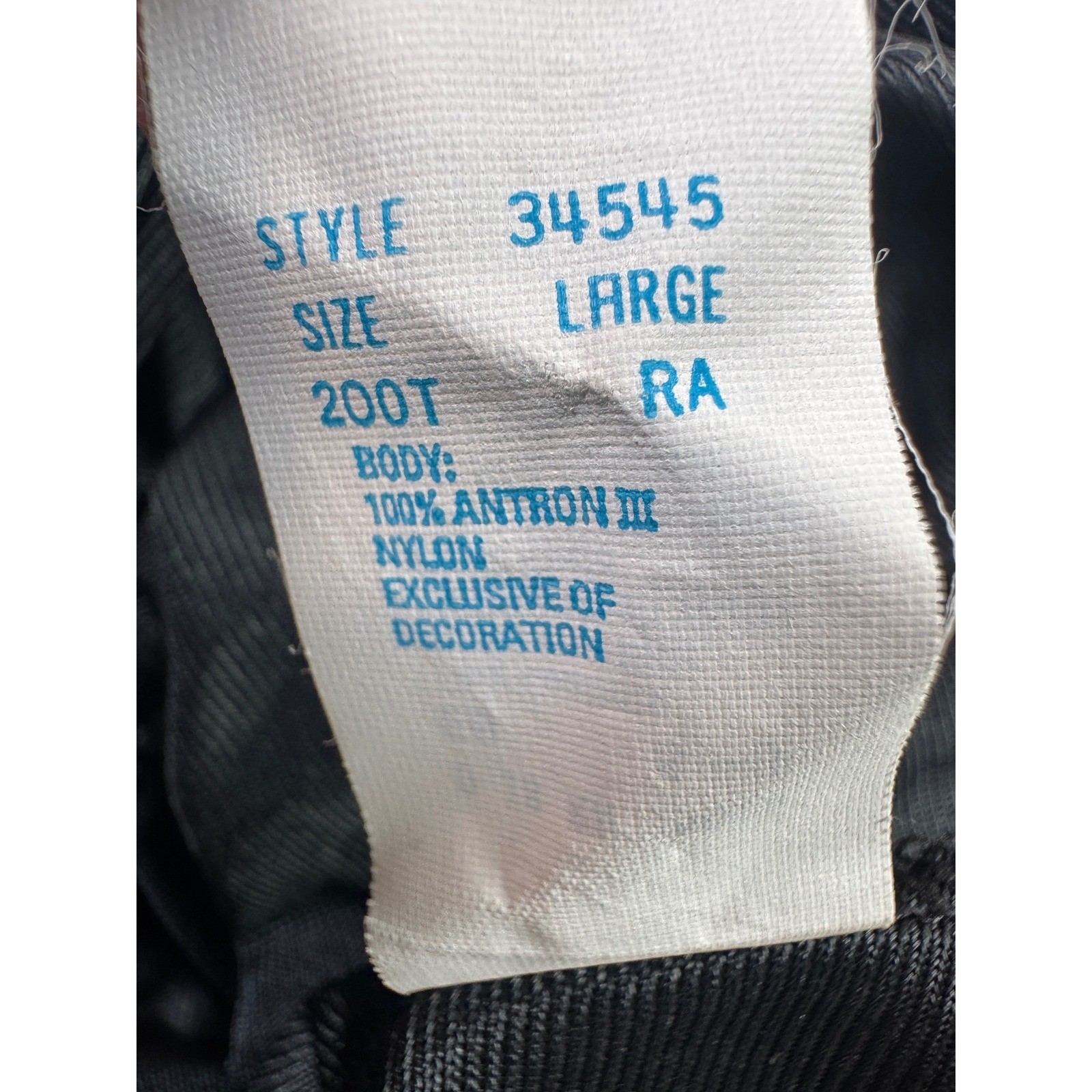 Vintage Sears Black Antron III Nylon Camisole and Half Slip Set Large
