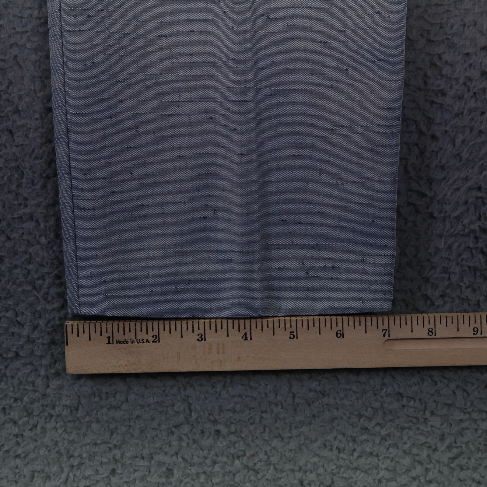 Vintage Sears Trousers Womens 10 Blue White Pleated High Waist ILGWU Made in USA