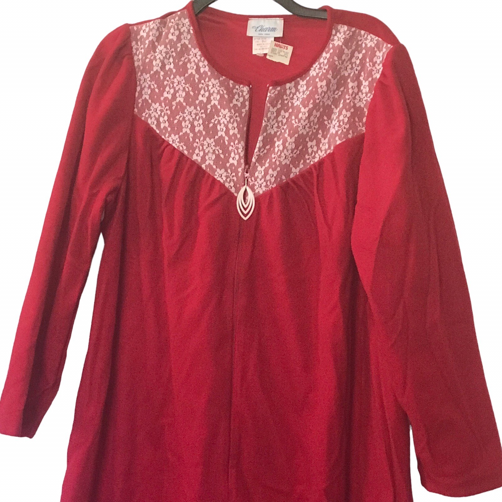 Vintage New Red Robe Size Large That’s a Charm New York USA