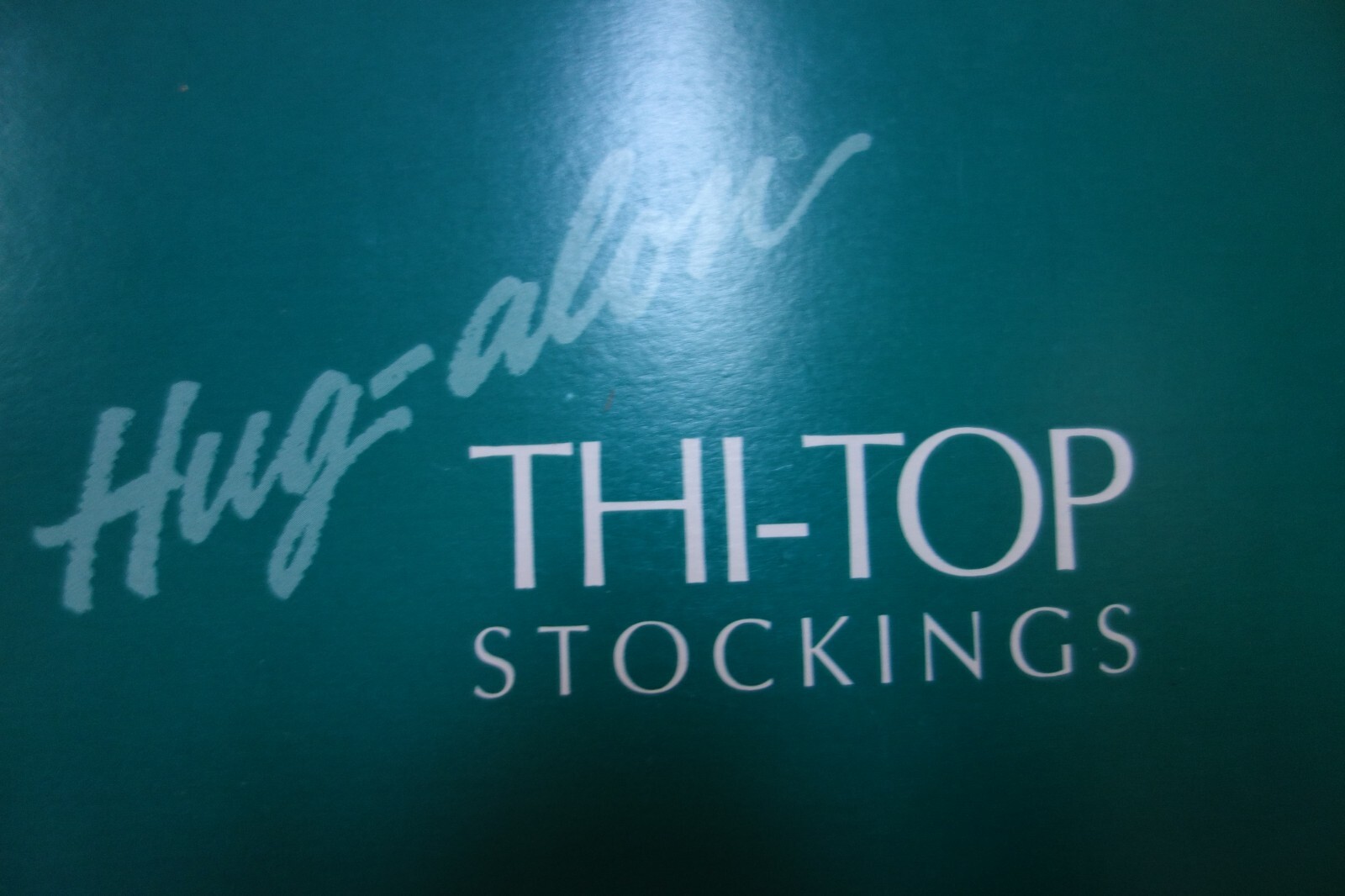 Vtg. Hug-alon Thi-Top Stockings Day Sheers One Pair Nude Medium Sears Reinforced