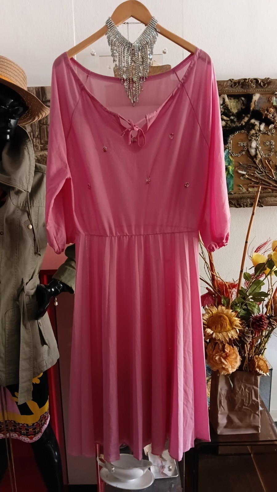 Chiffon Dress „BERND” XL Elegant Original Vintage