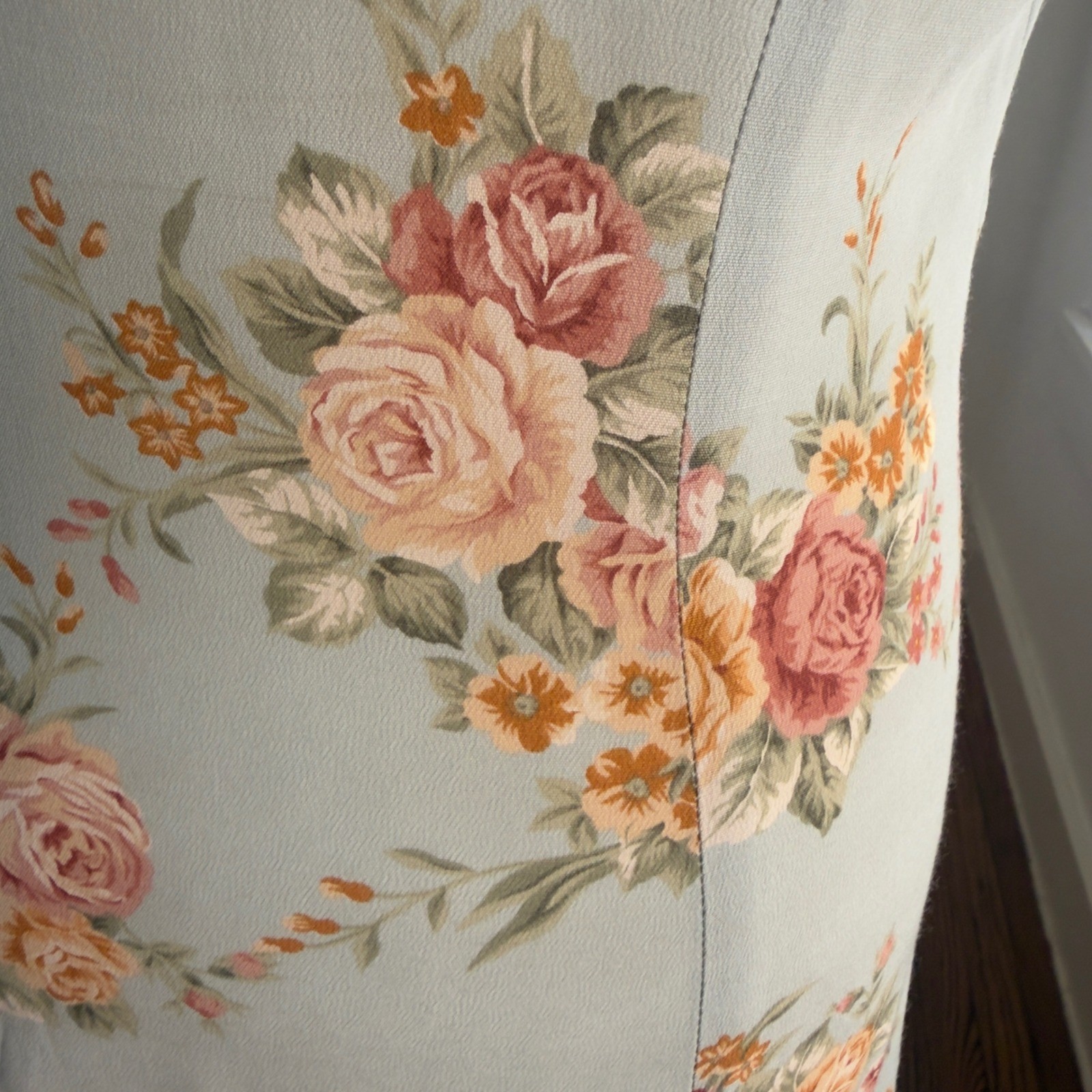 Vintage 90s Breeches Floral Maxi Dress Cottagecore Rose Print Romantic Dress