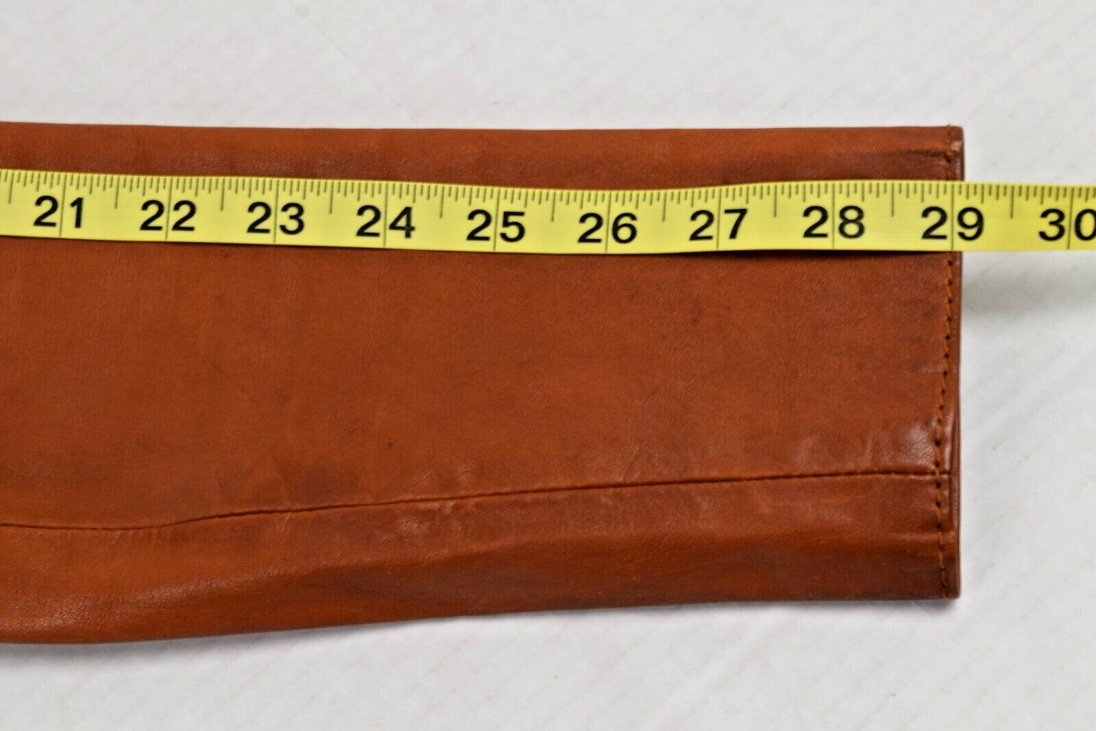 Vintage Leather Jacket Crae Carlyle Size S 70s Glossy Nutmeg Brown Fitted