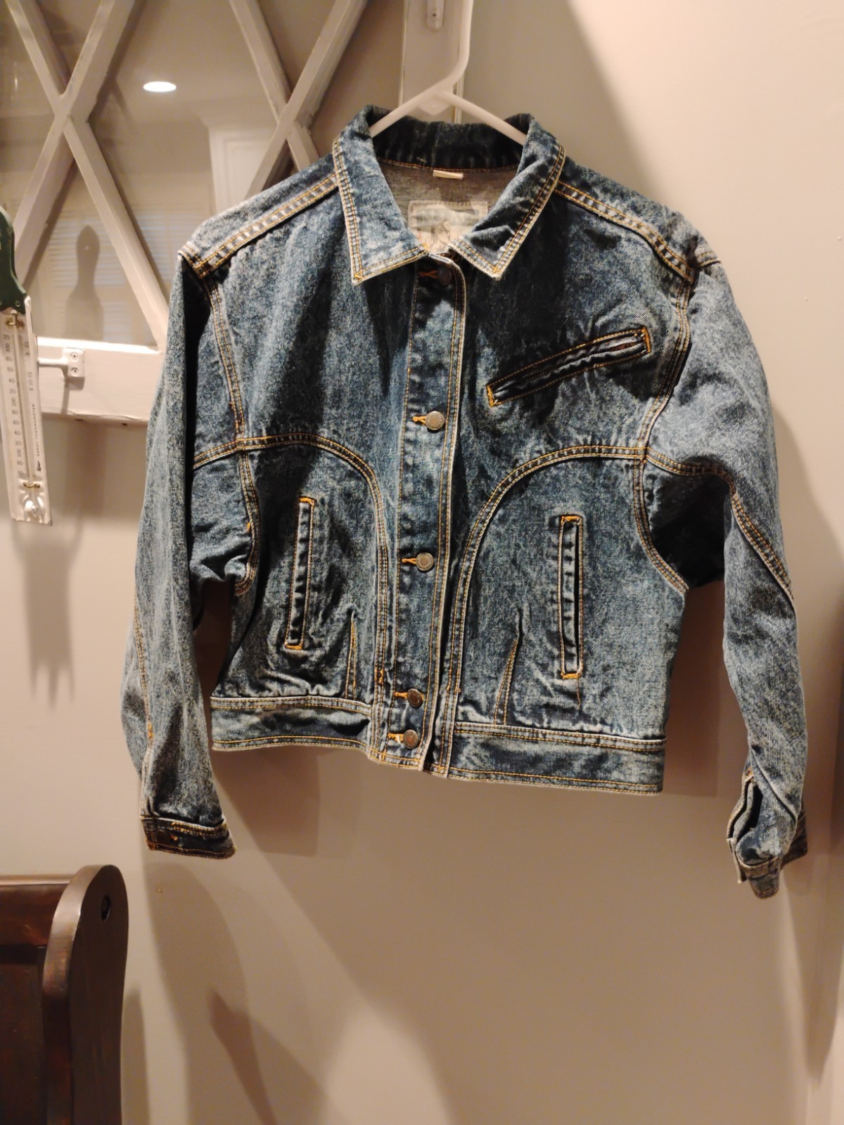 Vintage 80s Nuovo Industriale Aero Squad Jean Crop Jacket Denim Size Medium