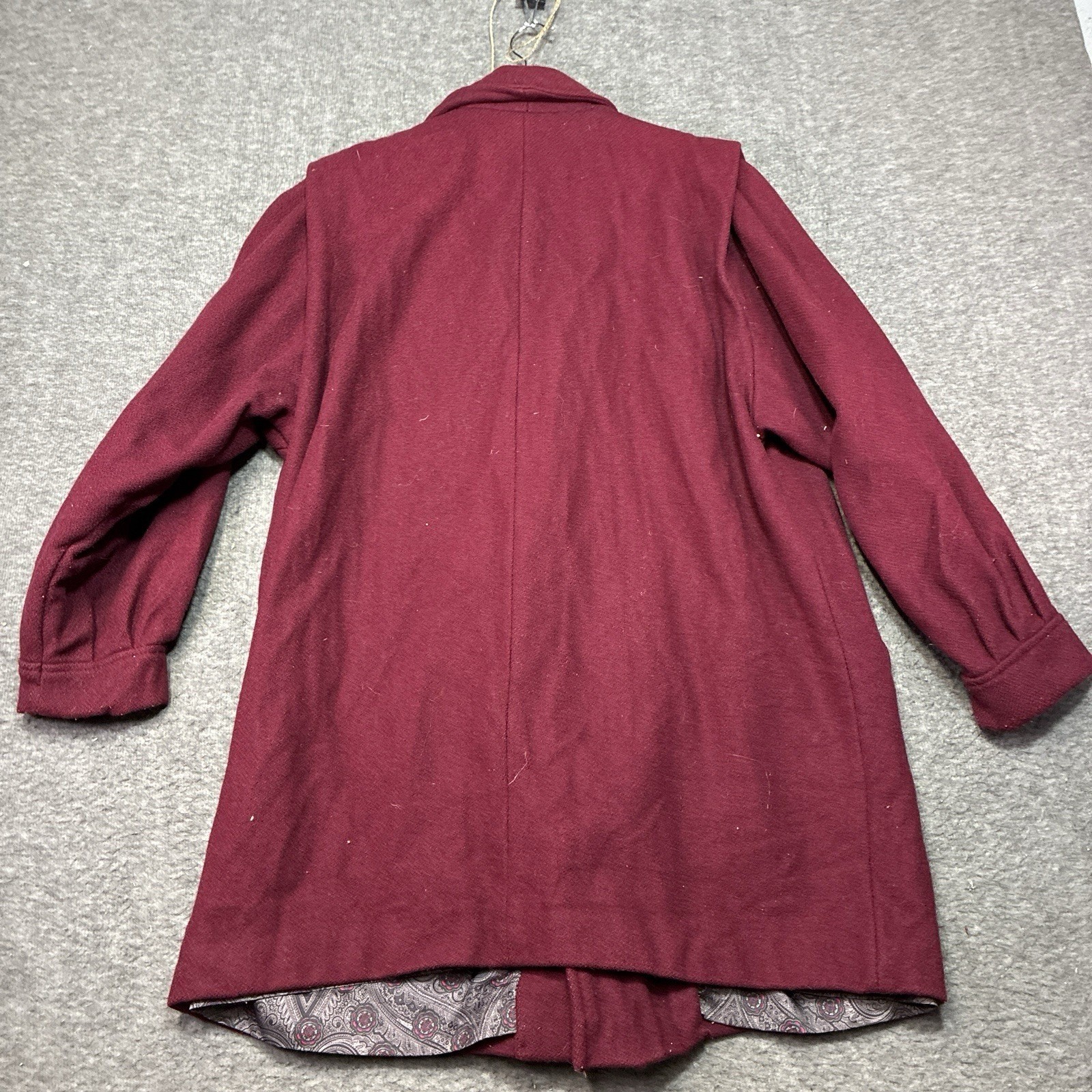 Vintage Donnybrook Women’s Wool Coat Size 14 Red USA Double Breasted 80’s 70’s