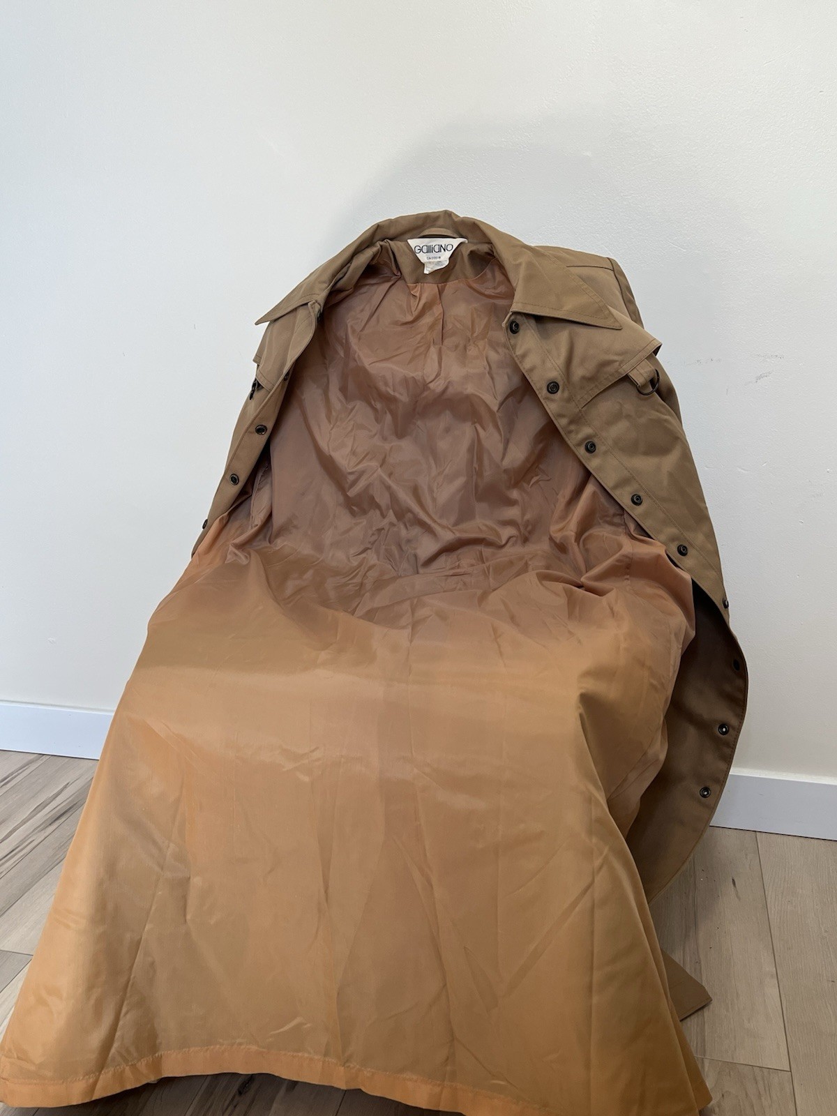 Vintage Trench coat Brand John Galliano 1970s 1980s.
