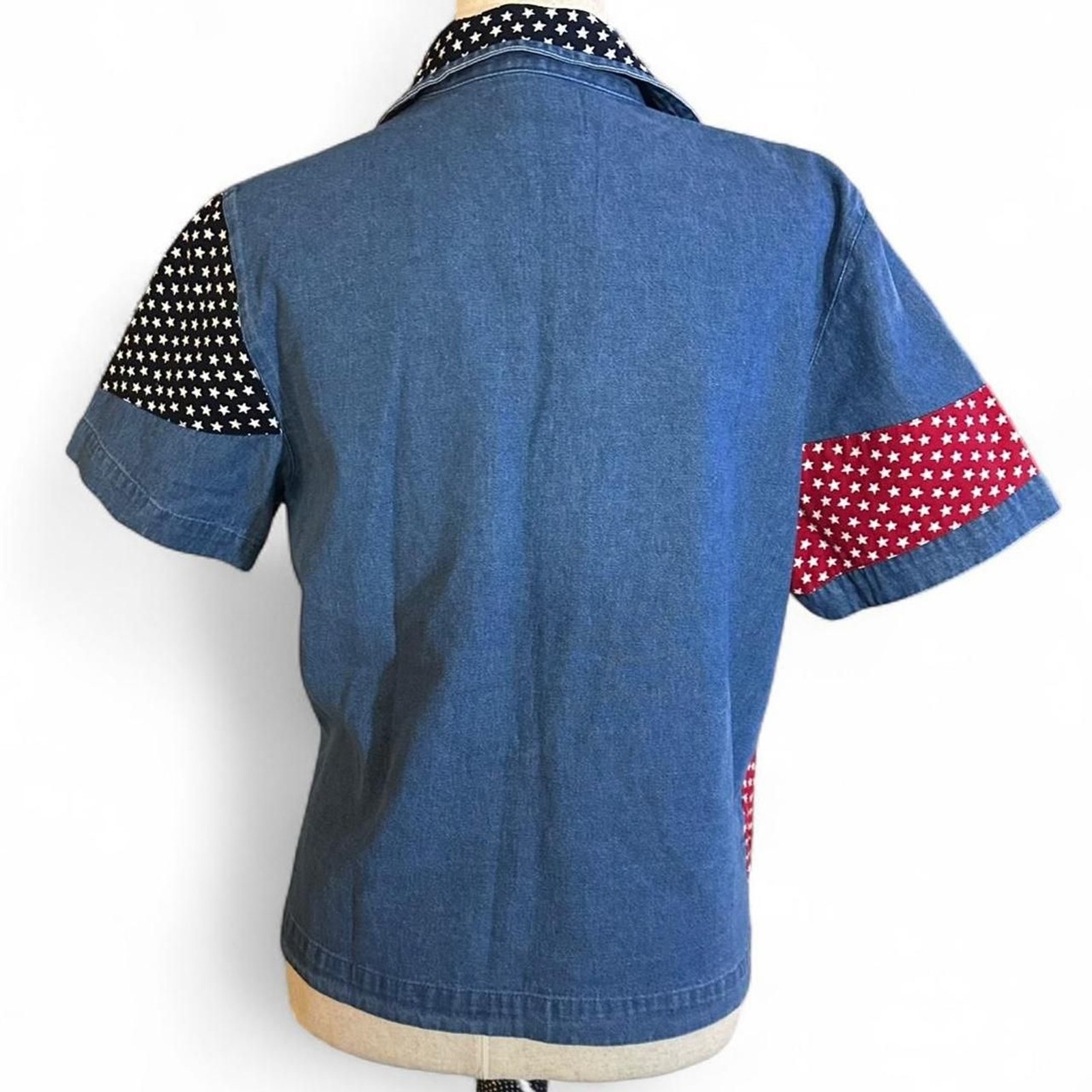 Tantrums 90s Cotton Western Americana Patchwork Button-Up
