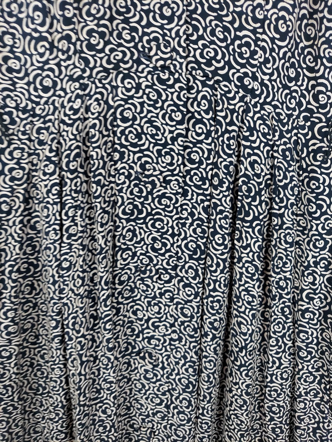 VTG 70s Elizabeth Wayman Maxi Dress Womens 4 Floral Collared Pleated Pockets USA