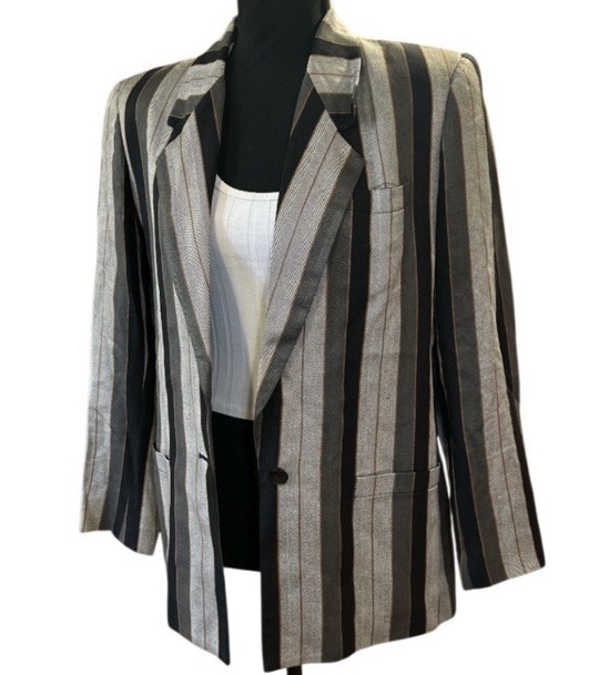 VINTAGE! 1980S STIRLING COOPER STRIPED BLAZER! EXCELLENT CONDITION! *RARE*