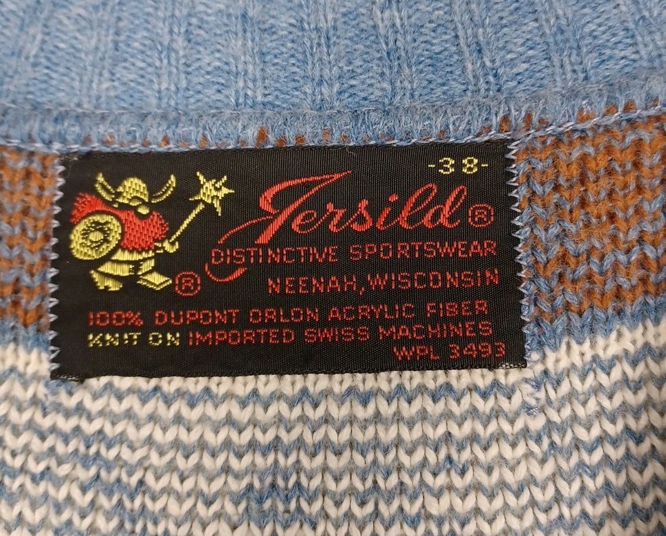 Vtg Jersild Sweater Button Cardigan Dupont Orlon Acrylic Fiber Sz 38/M
