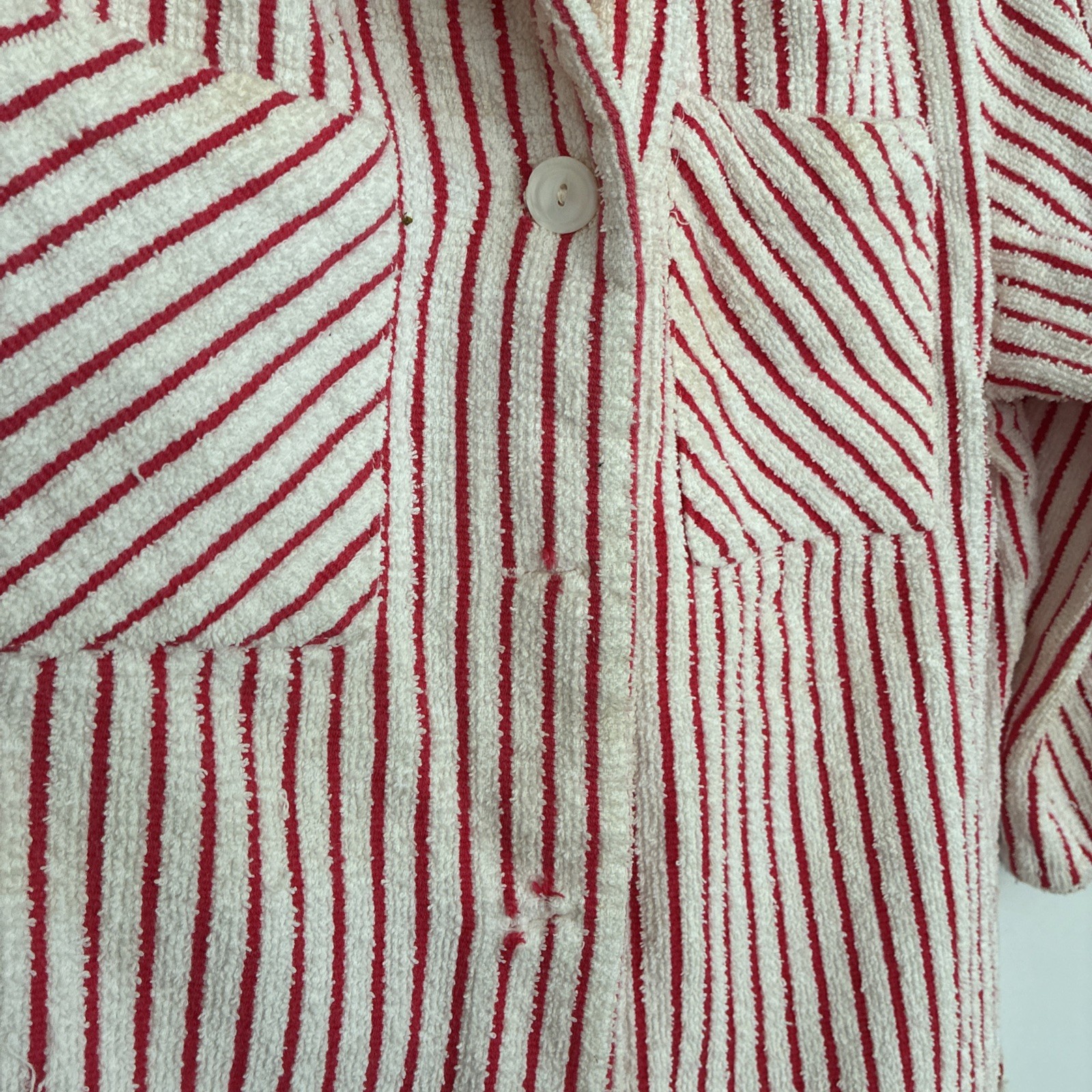 Vintage 70s Terry Cloth Women Top M Retro Beach Pool Coverup California USA