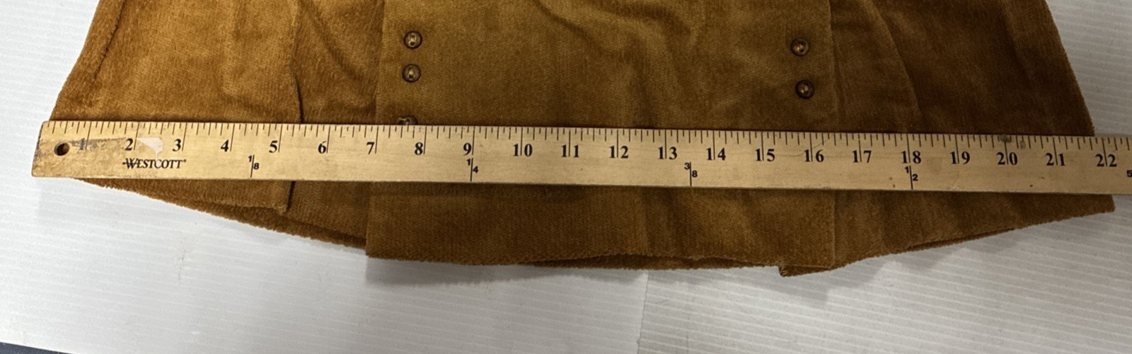 Vintage 50s Juniors by Vassar Brown Mini Skirt Cotton Size 7 – NWT