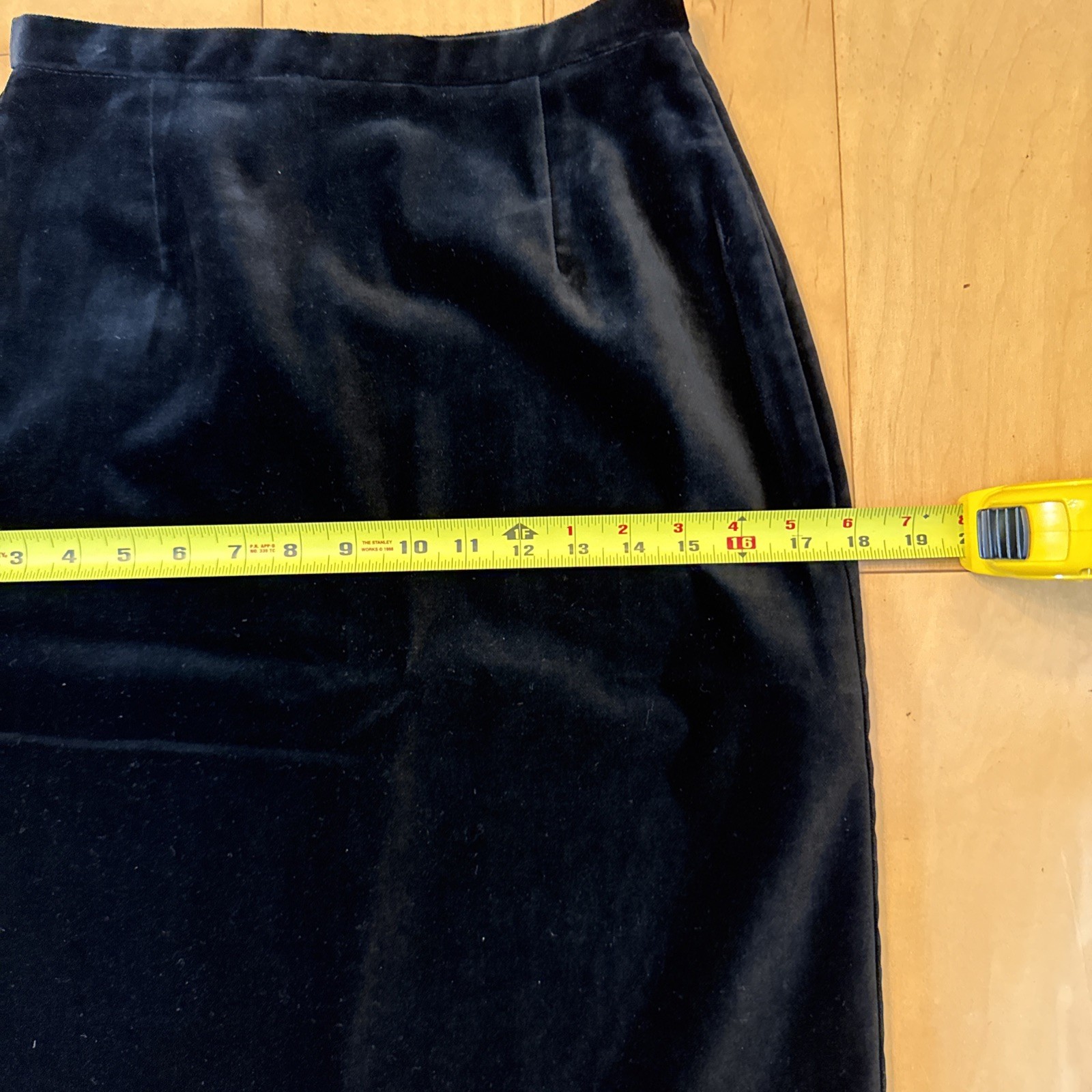 VINTAGE VELVET Laura Ashley Vintage Size 6 See Measurements Black Straight Skirt