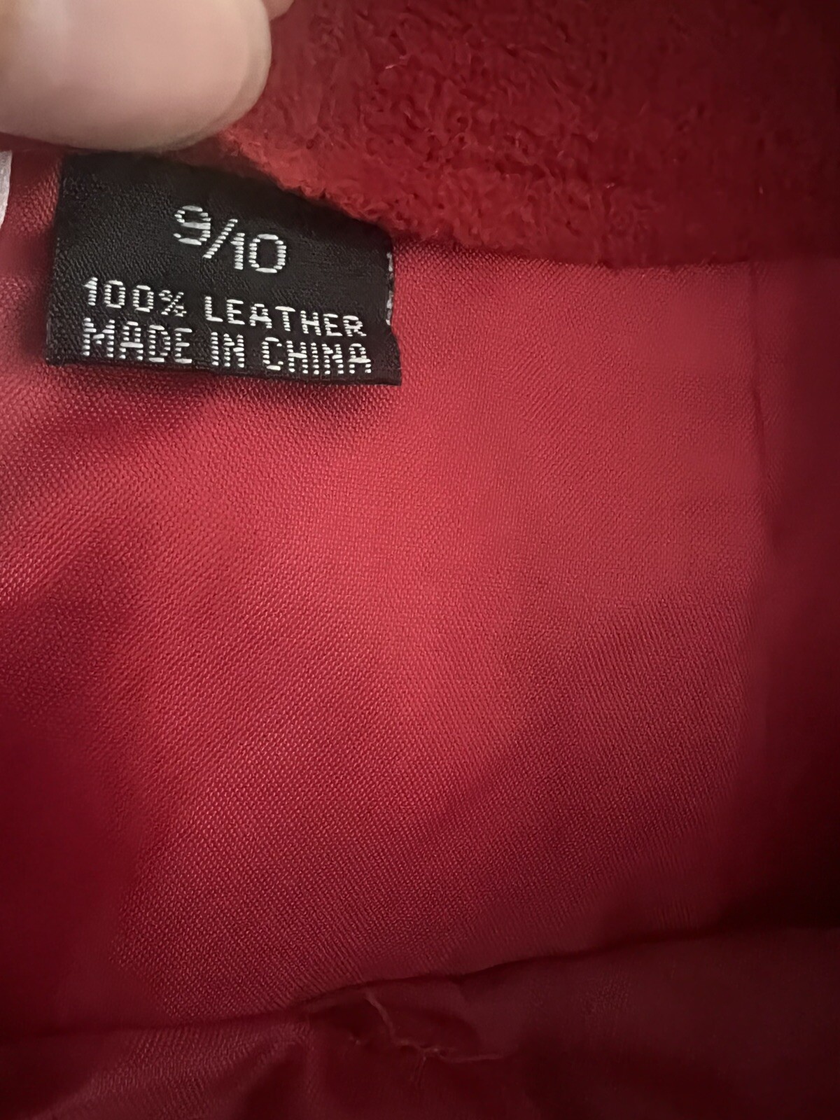 Crazy Horse 100% Leather Skirt Red Size 9/10 Vintage