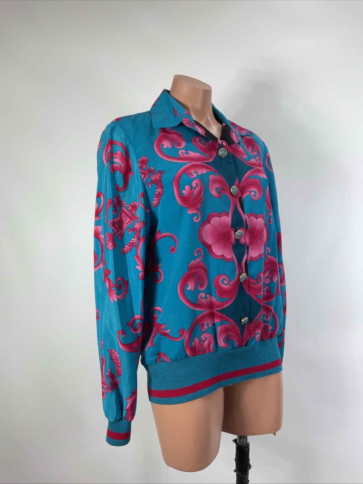 Vintage Philippe Marques Women’s Dopamine Geometric Top 12 Mixed Textile NWT
