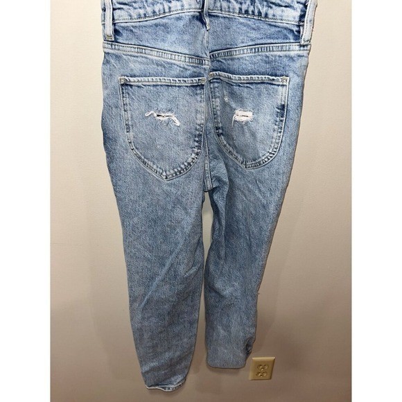 We the Free Vintage Distressed Denim Overalls, Size 25