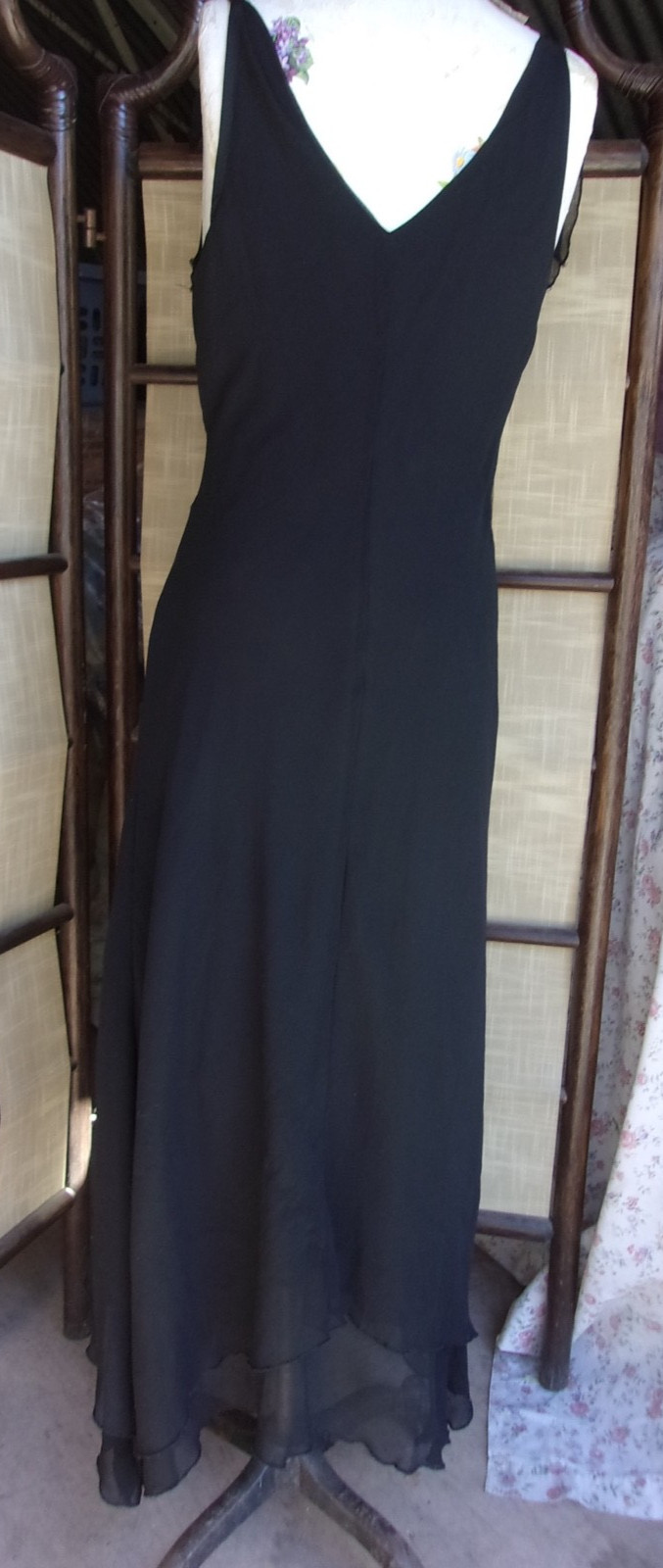 Lot Vintage Glamorous Black Dress Cocktail Mod Festive Velvet Silk McClintock