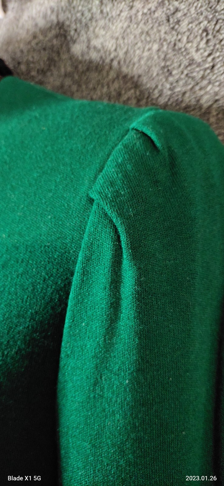 VTG Y2k Phoebe USA Sz 12 Green Puff Sleeve Velvet Collar Edwardian Modest Dress