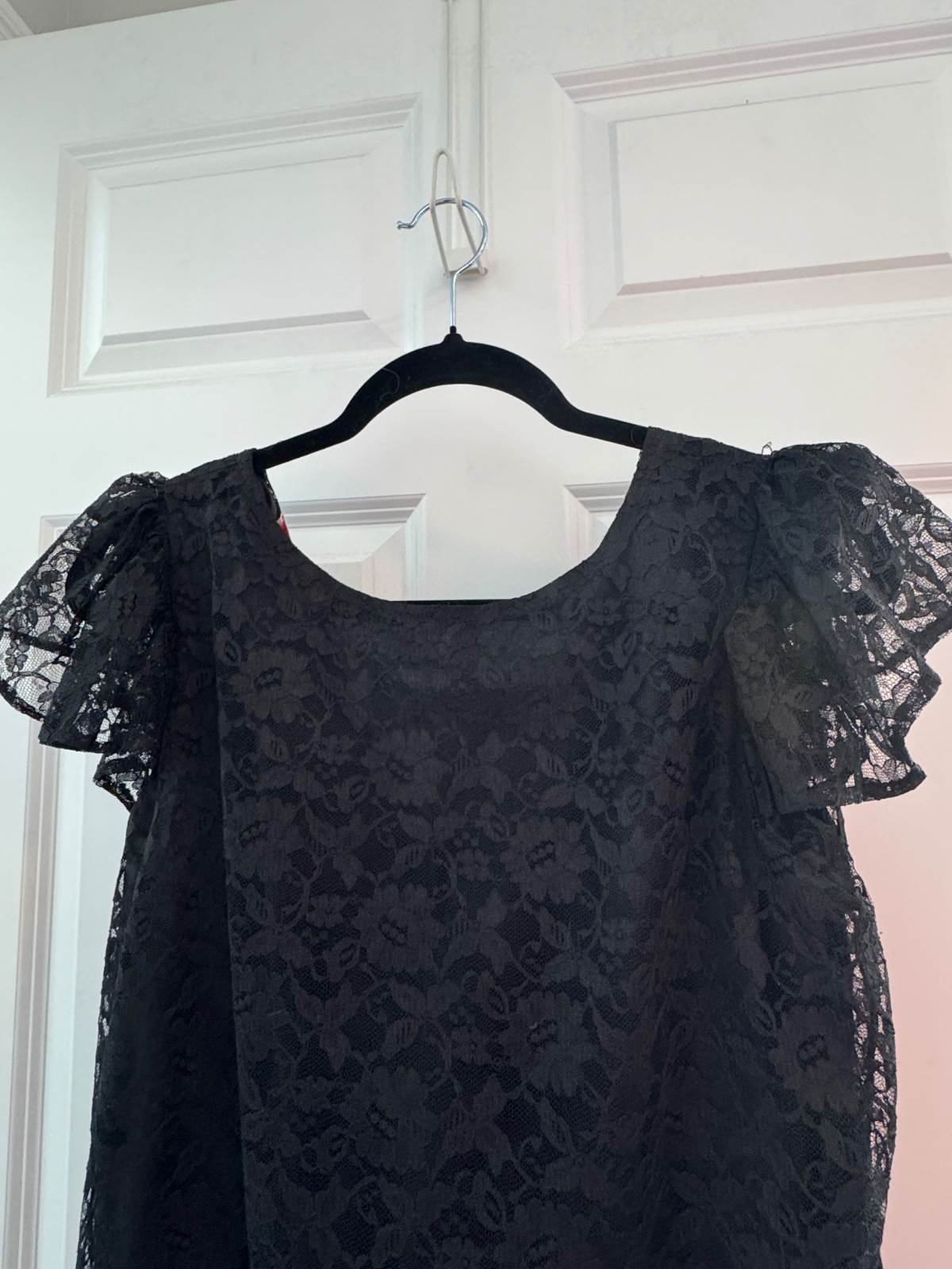 VTG Black Lace Dress 80’s Diamonds Run Designed by Wayne Diamond