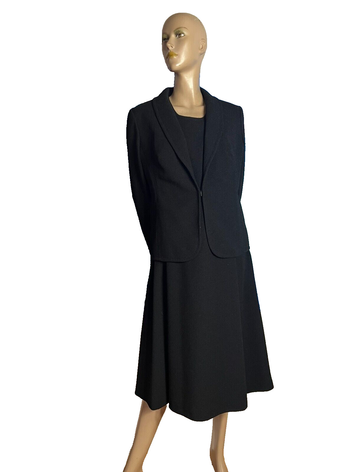 60s Costume Virgin Wool Dress Jacket 42 44 Windisch Lady West Germany Vintage