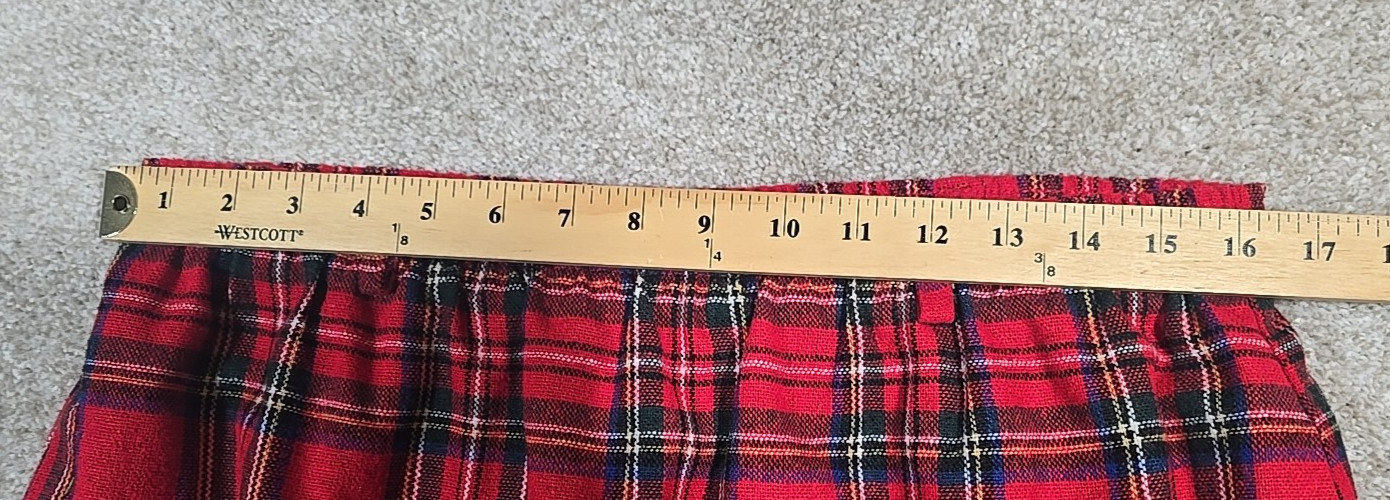 Prestige Sportswear Vintage Tartan Plaid Wool Blend Skirt USA Made Pockets Sz 14