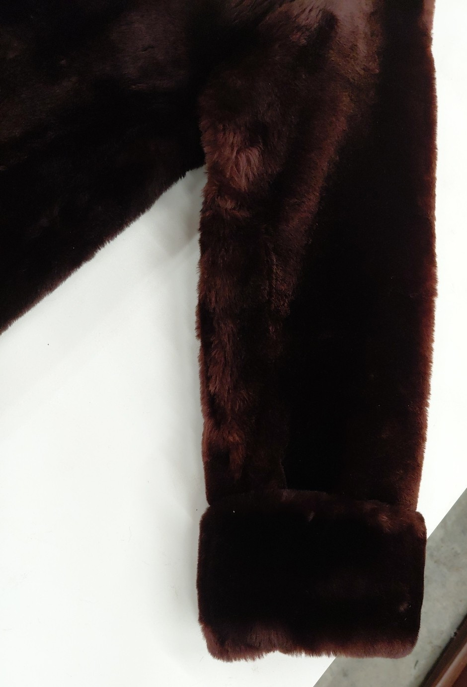 Womens Vintage Real Brown Fur Coat 1960s Small/Regular Unique Luxury Stripes