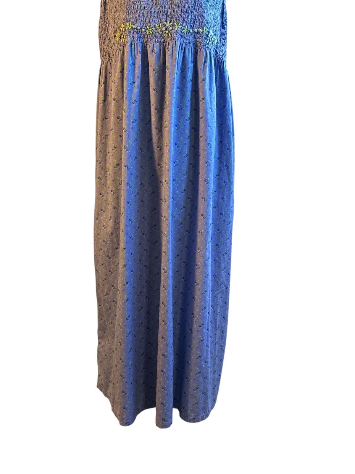 VTG 90s Y2K Pudding Shop Garden Cottage Core Prarie Jumper Maxi Dress 4 Pockets