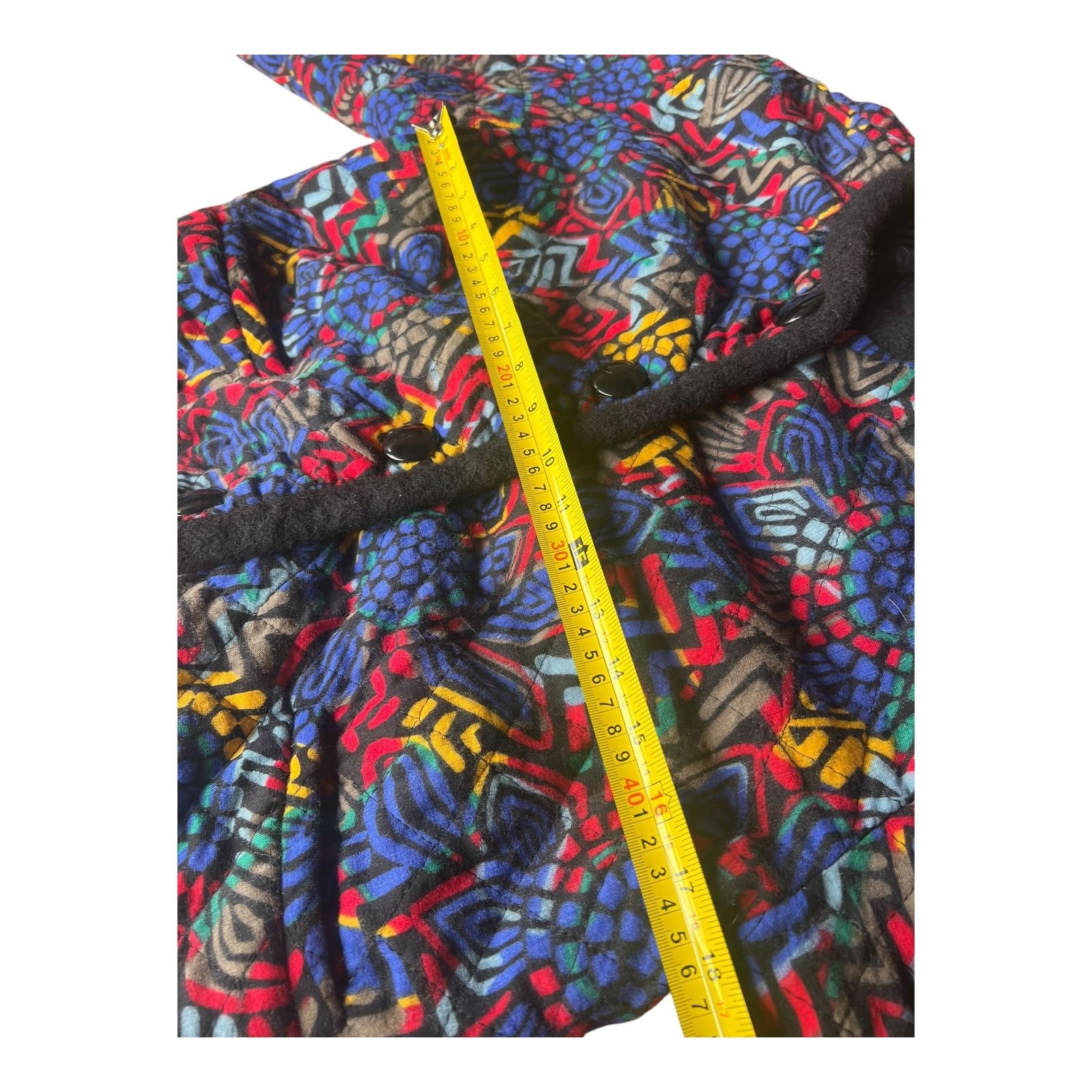 Guy Laroche 1980s Multi Color Coat Vintage Wool Jacket 80s size EU40 US M