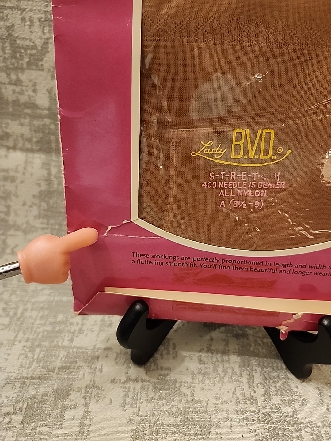 Vintage Lady BVD Sheer Seamless Stretch Nylons Dawn Size A (8 1/2-9)