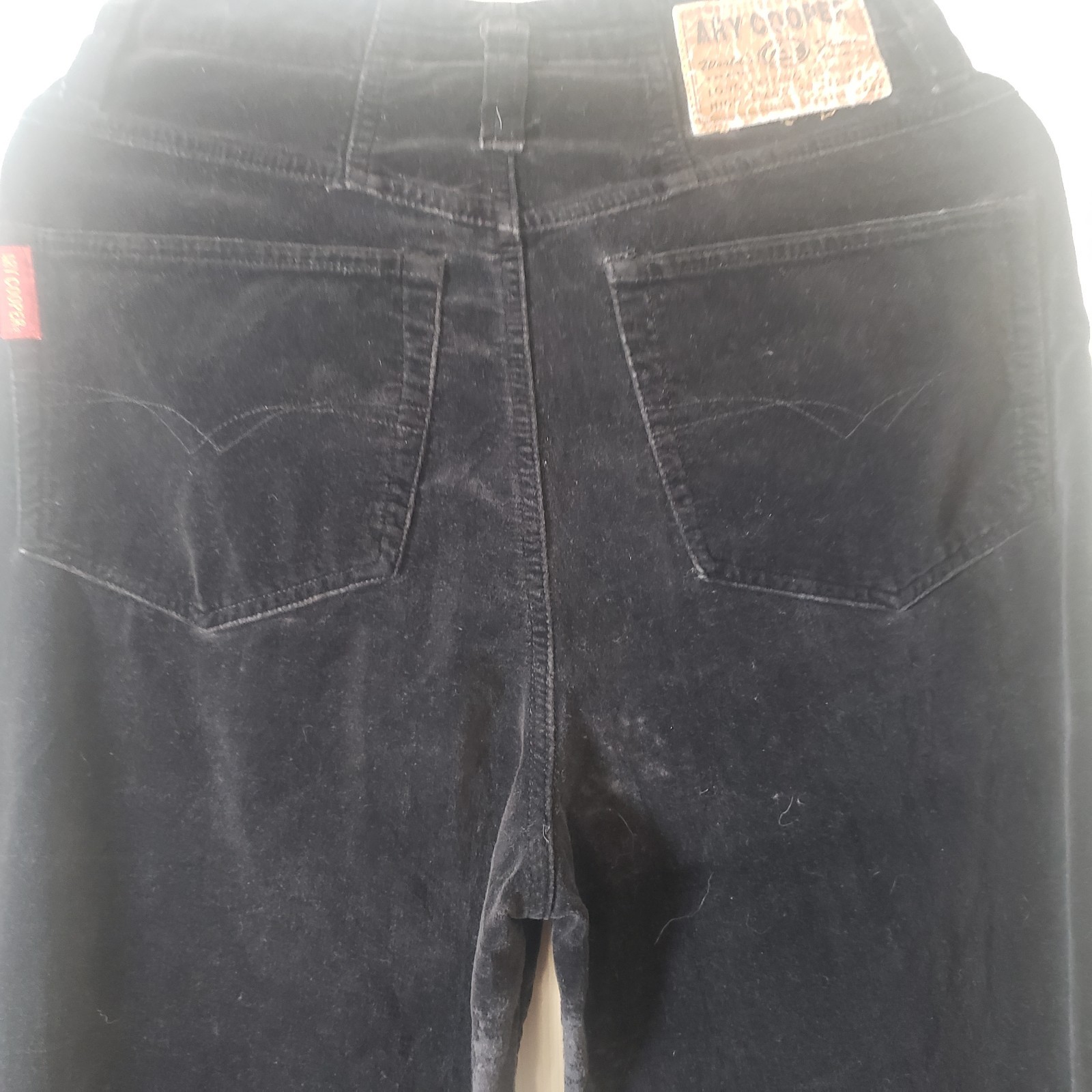 Vintage Ary Cooper Pants Women 11/12 Black Velvet 80’s 90s High Waisted