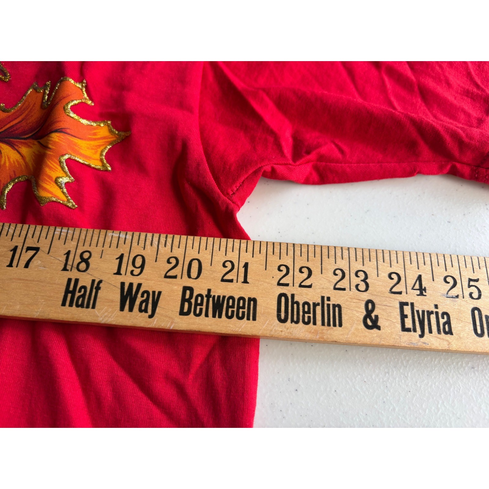 Vintage Red Thanksgiving Harvest Pumpkin T-Shirt Large Made in USA 90s