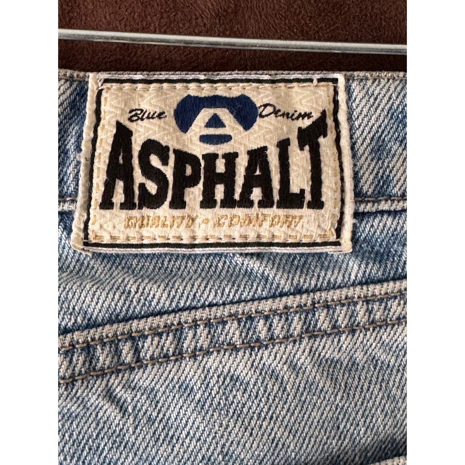 Blue Asphalt Vintage 90s High Waisted Light Wash Straight Leg Jeans Size 5