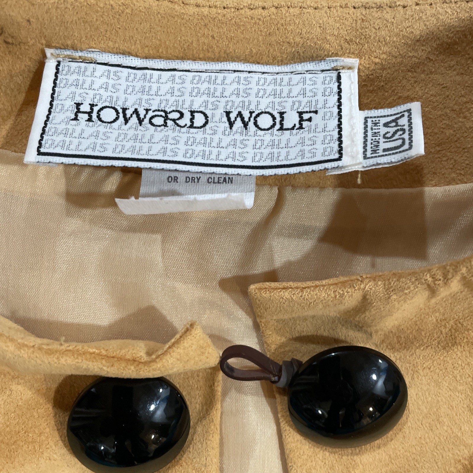 Vintage Howard Wolf Color Block Ultra Suede Bolero Jacket Size Small