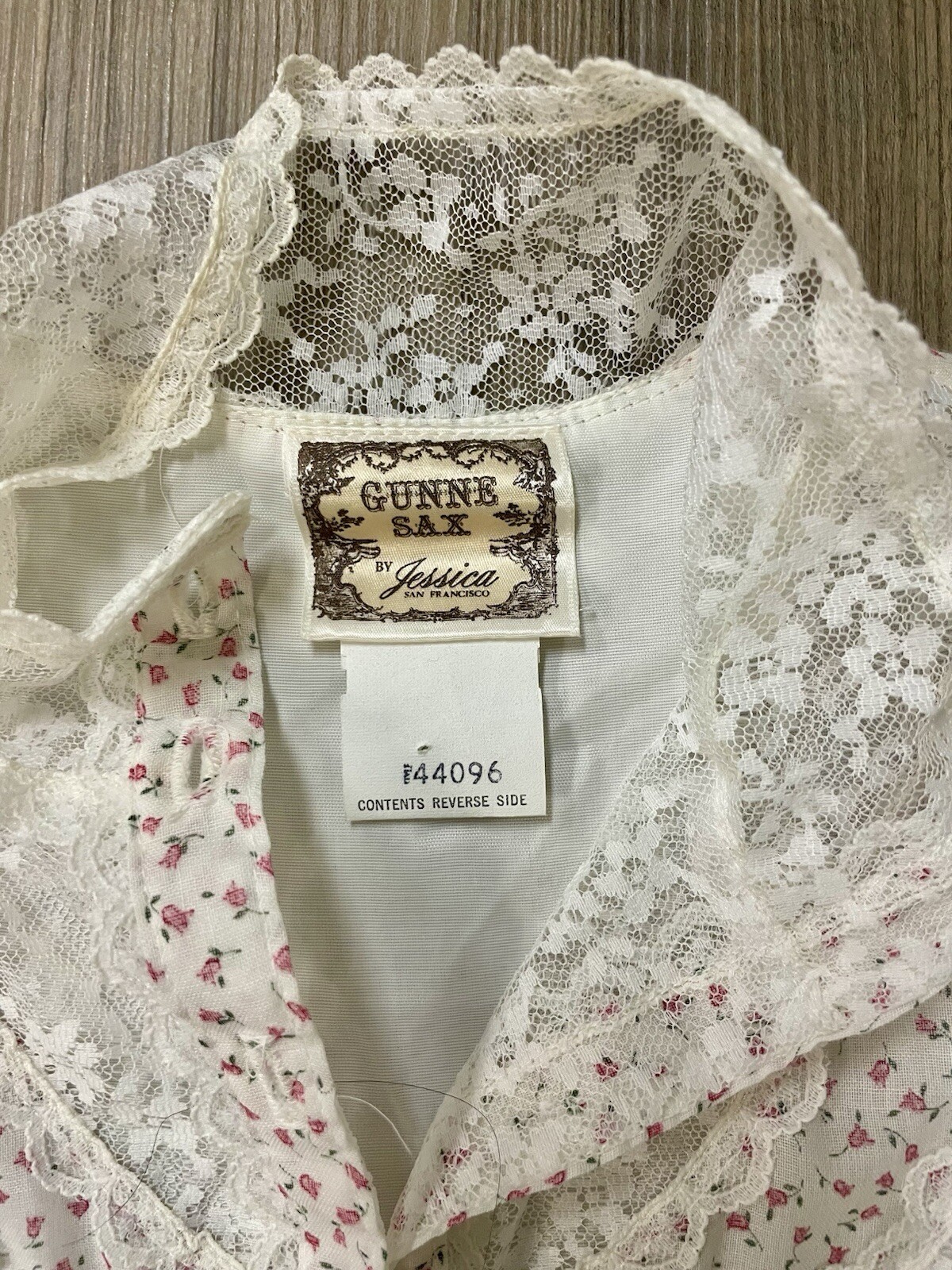 Vintage Mint Condition Gunne Sax By Jessica White Floral Dress