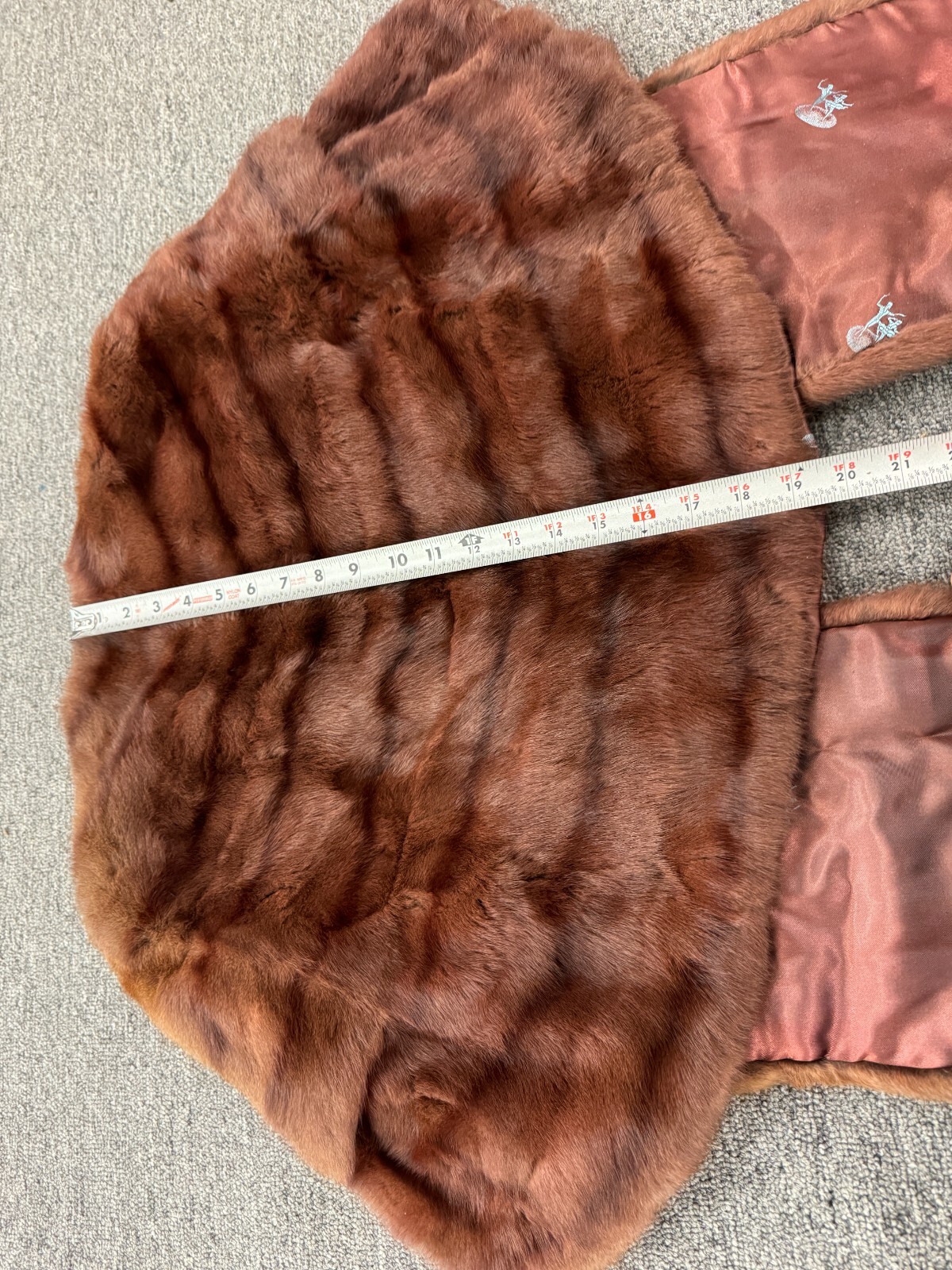 Kaufmans Furs Louisville KY Brown Mink Fisher Fur 16″ Shoulder Shrug Stole Wrap