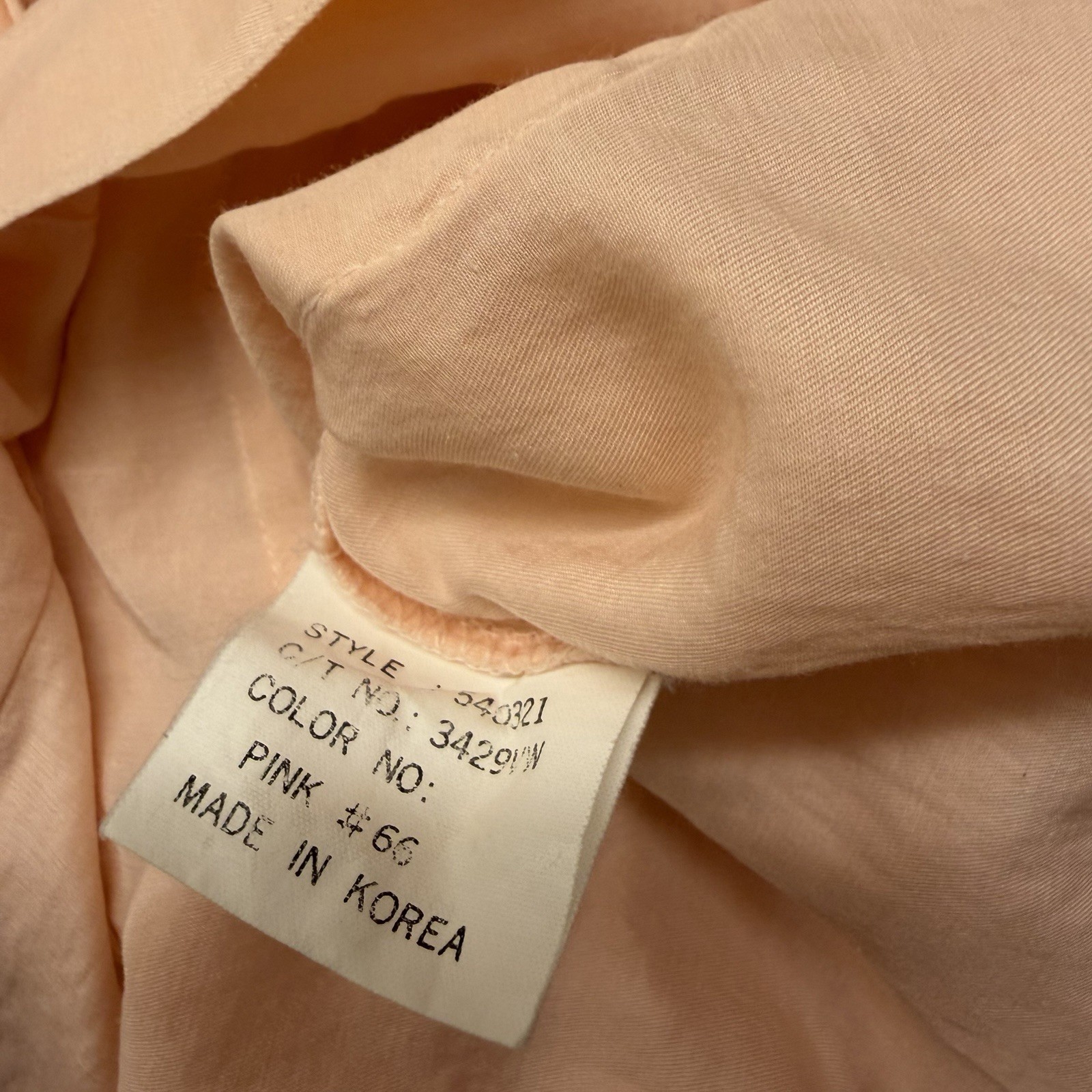 Perry Ellis America Silk Blend Button Down Shirt M Peach Pink Vintage