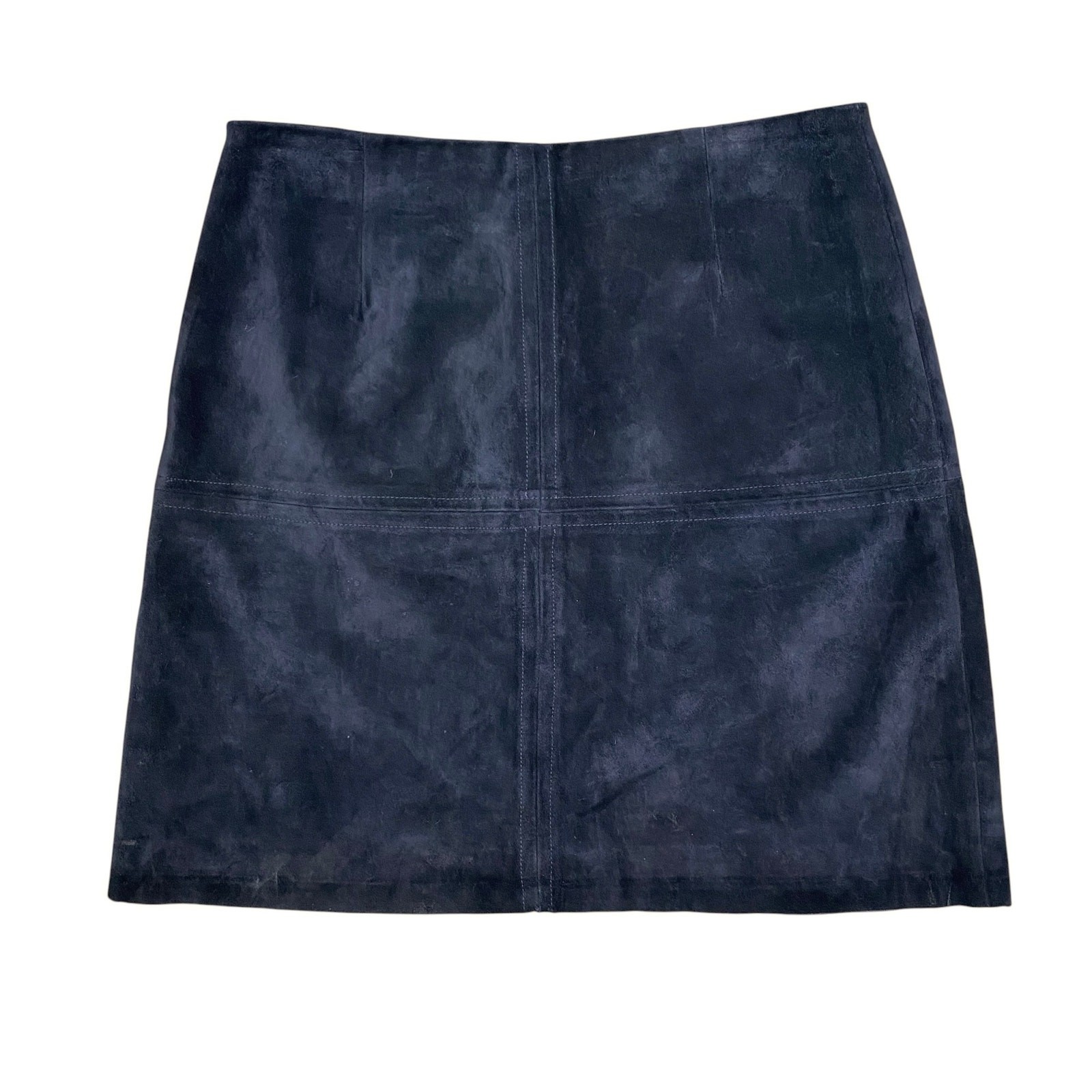 Vintage Suede Skirt Size 10 Midnight Blue Ann Taylor