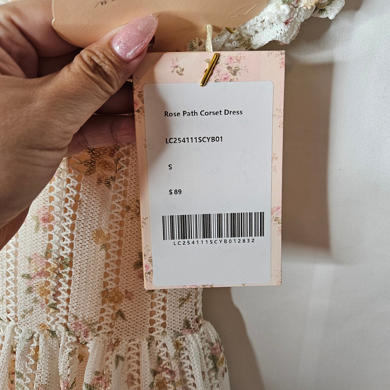 Lacemade Rose Path Corset Dress Sz S NWT