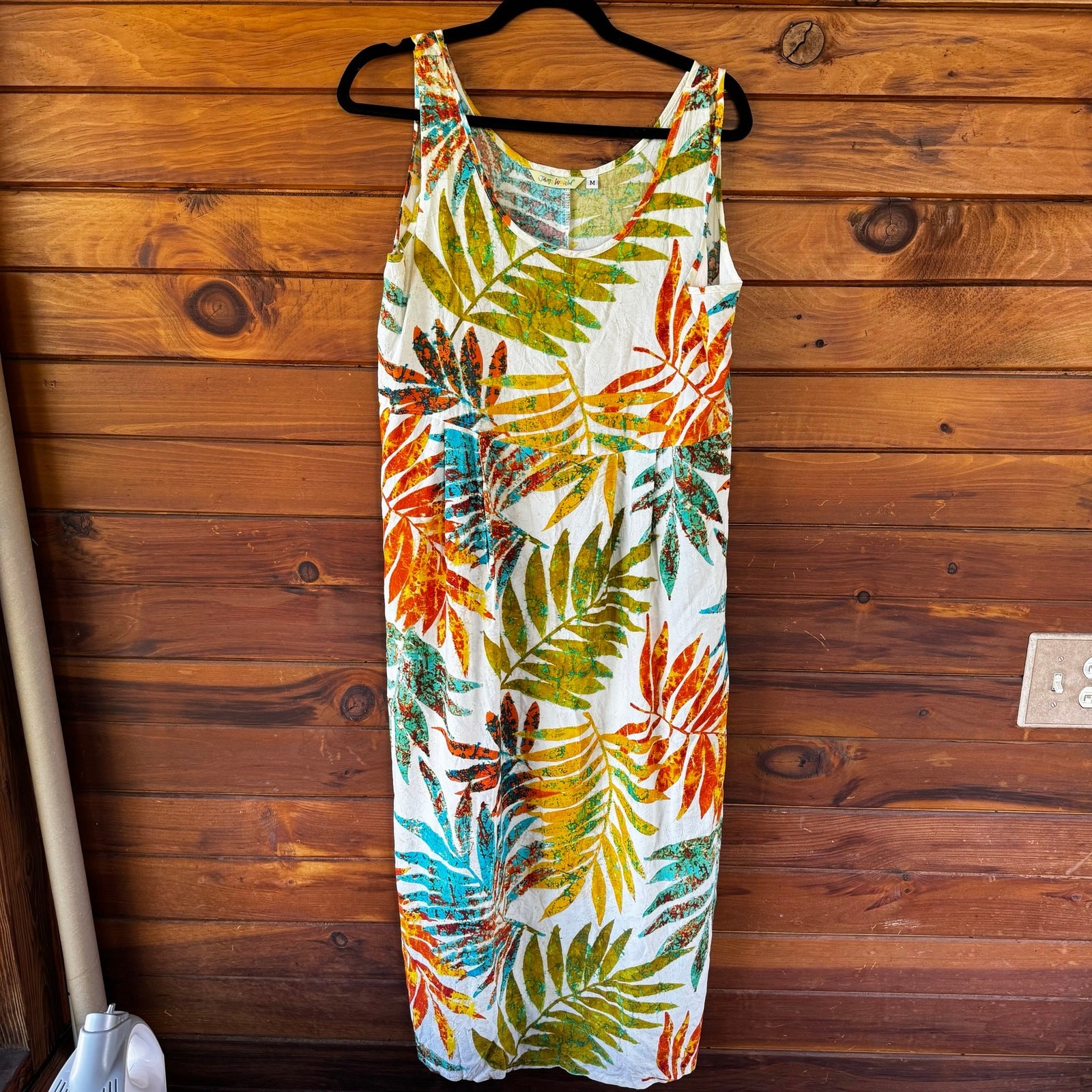 VTG 1990s JAM’S WORLD Empire Waist Pockets Sleeveless Dress Size M