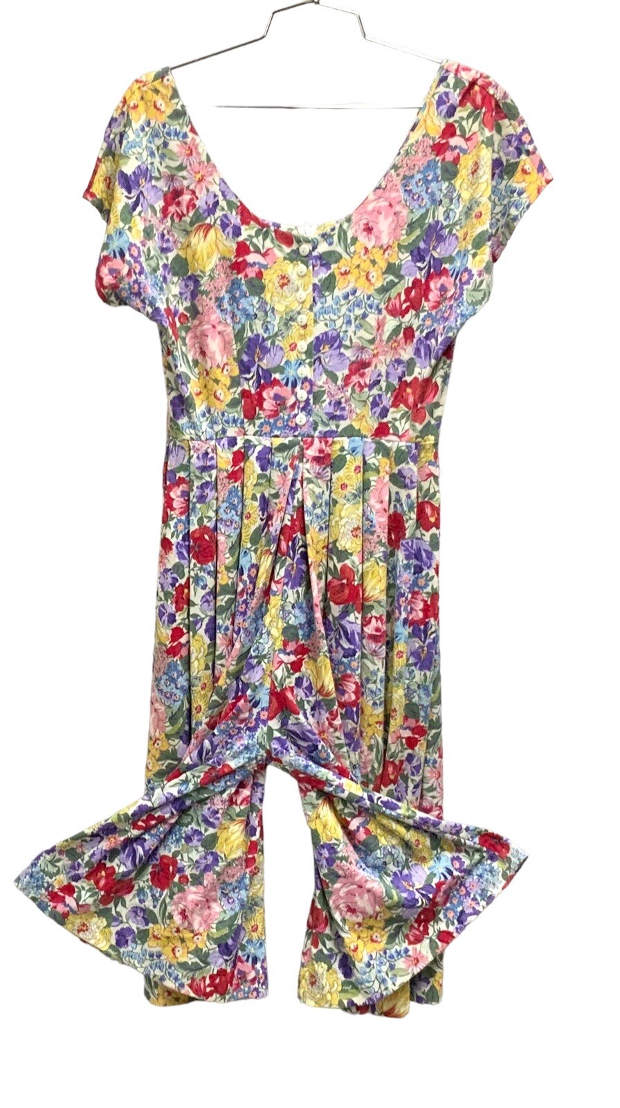 Vintage L Rothschild San Francisco Dress Jumper, Flowers Floral Womens Size 8