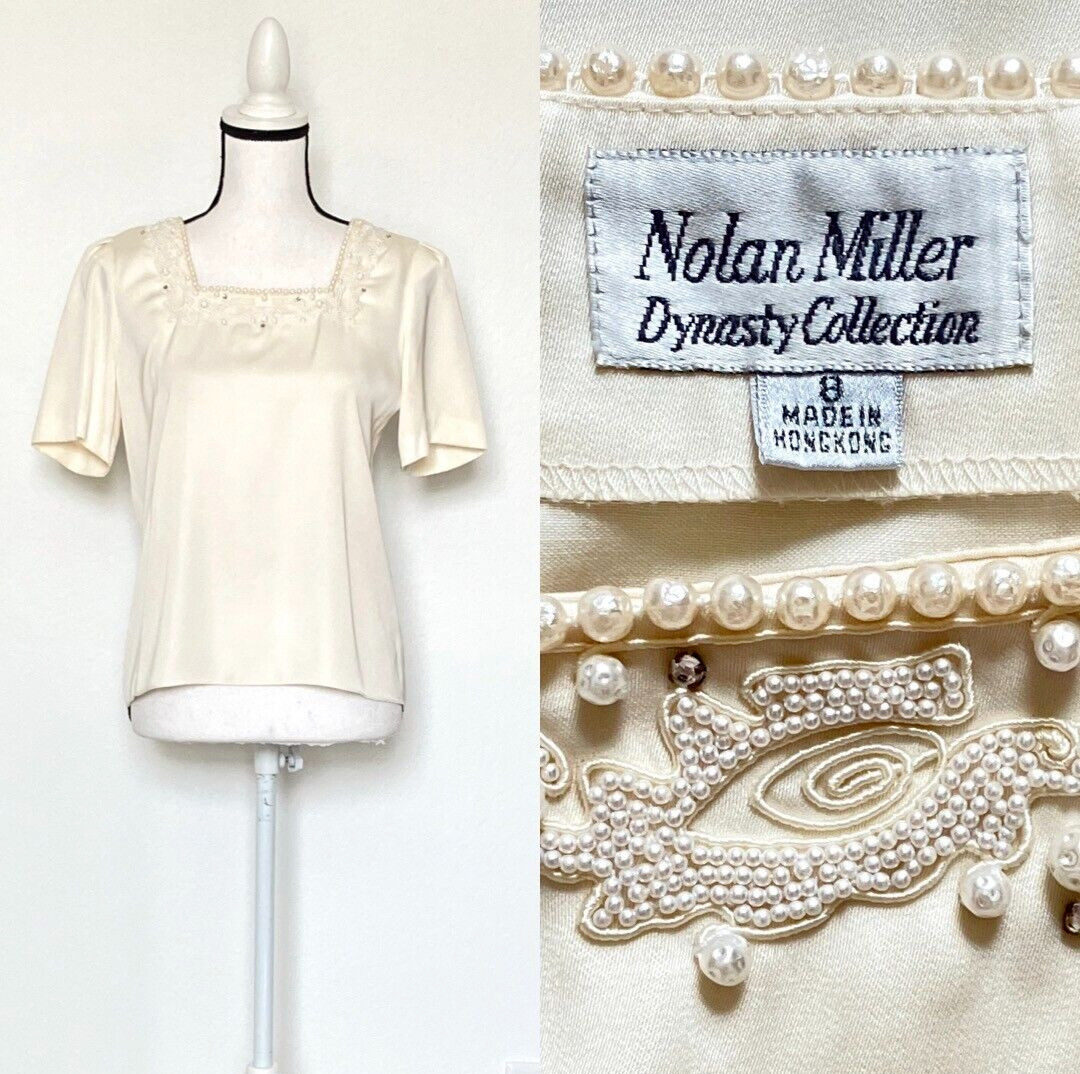 Nolan Miller Dynasty Collection, 1980s Beaded Evening Top