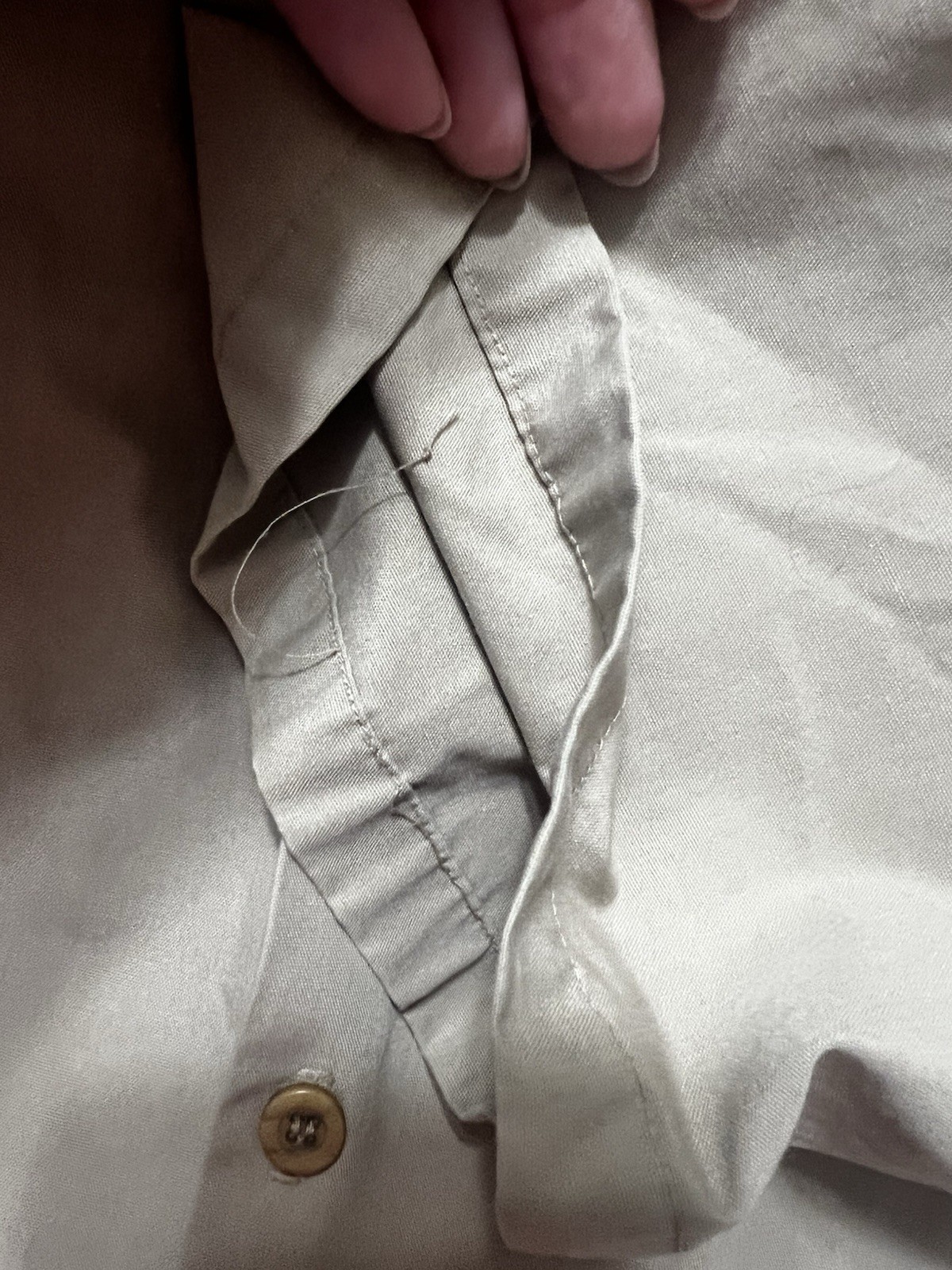 Vintage Christian Dior Work Shirt Button-Down Women’s Large Tan , Blue White red