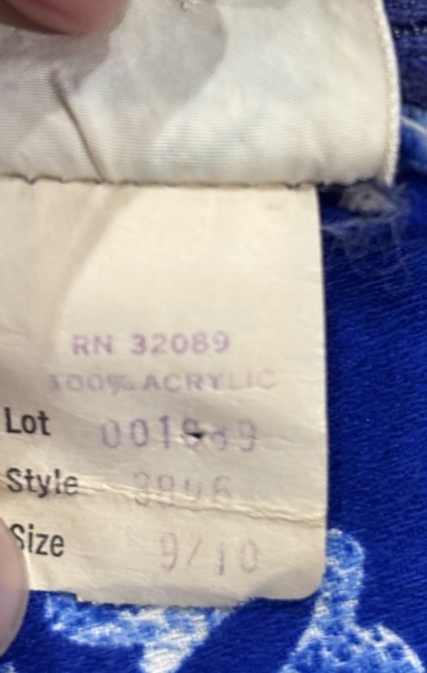 Vintage Dress by 70’s High Tide California Sz 9/10 Blue