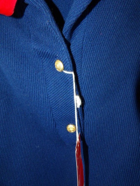 Vintage Crazy Horse Sweater NWT Size 9/10 Union Made Blue w/Red Tie Union Made