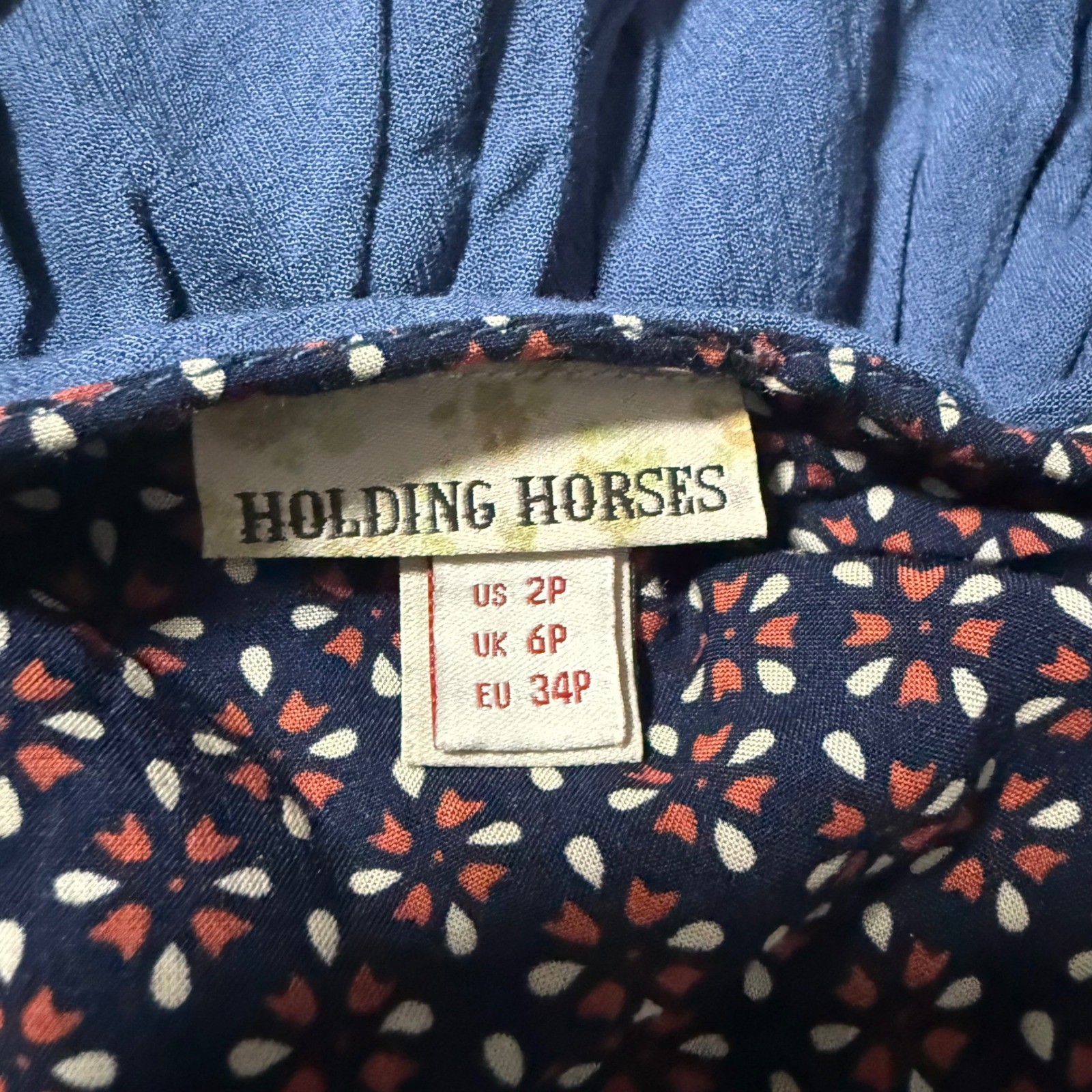 Anthropologie Holding Horses Mini Dress tie dye ombré tassel 2P fit and flare SM