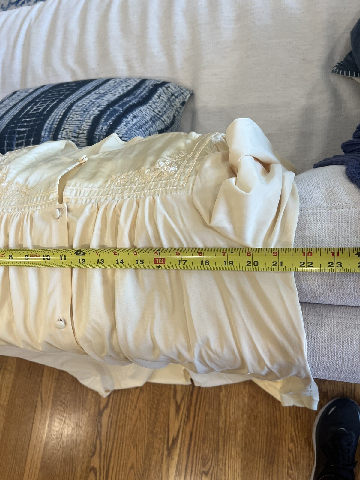 Vintage Sears Butter Yellow Peignoir Set Long Gown & Robe Lingerie Set S/M 36/38