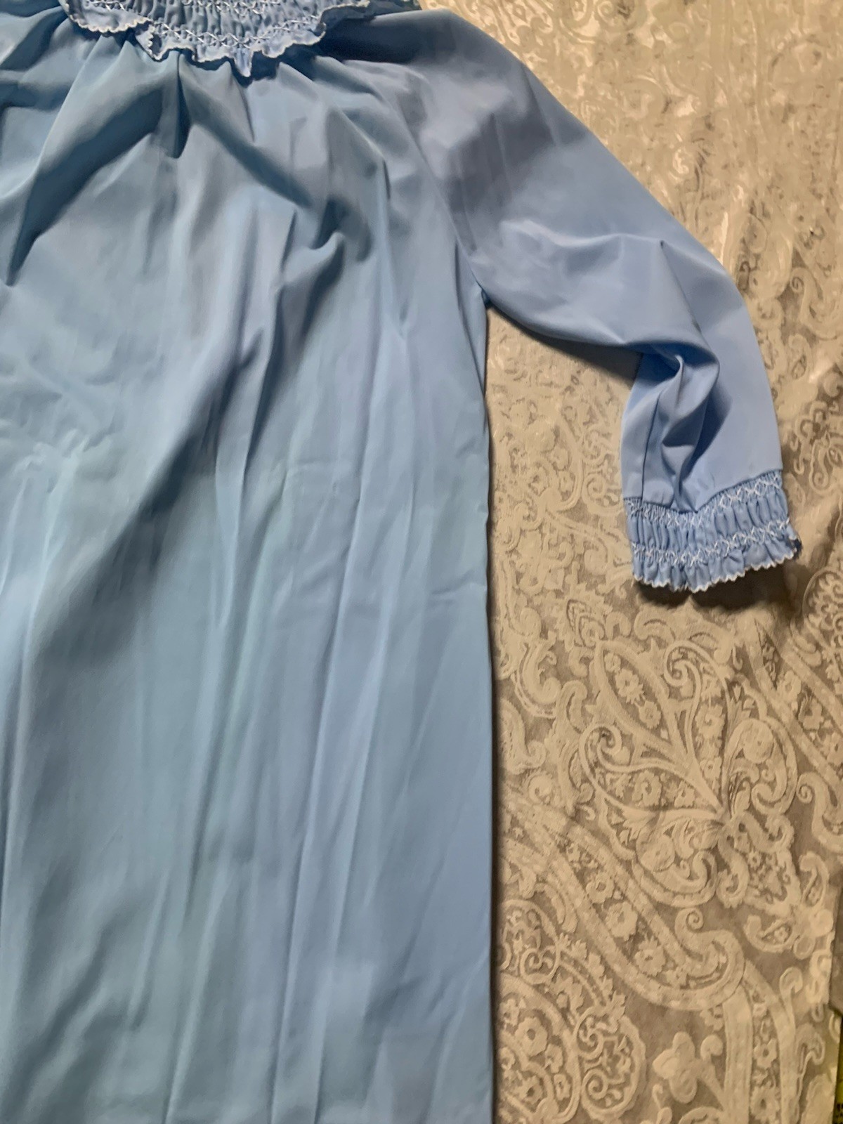 VTG Loungewear By Gossard Robe Maxi Dress Nightgown Gown Blue sz P/XS Women