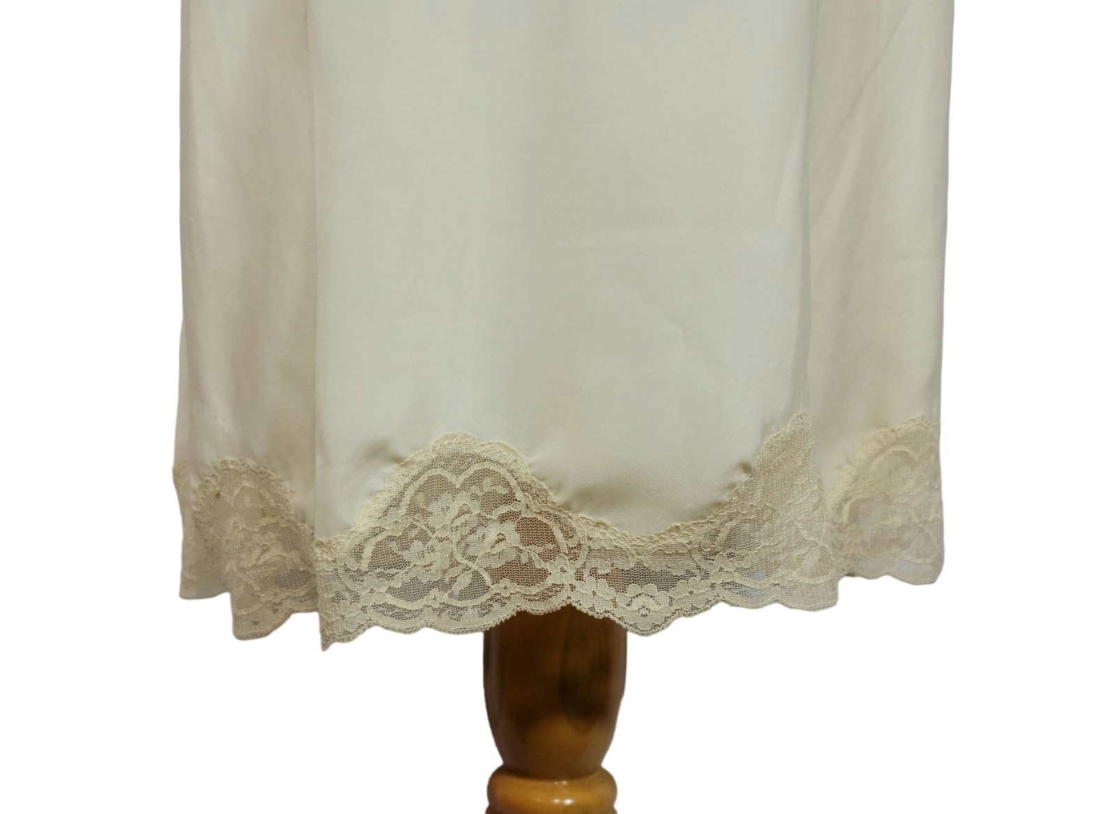Vintage Lace Slip Dress Cream Barbizon Crepe Remarque 34 Adjustable Straps