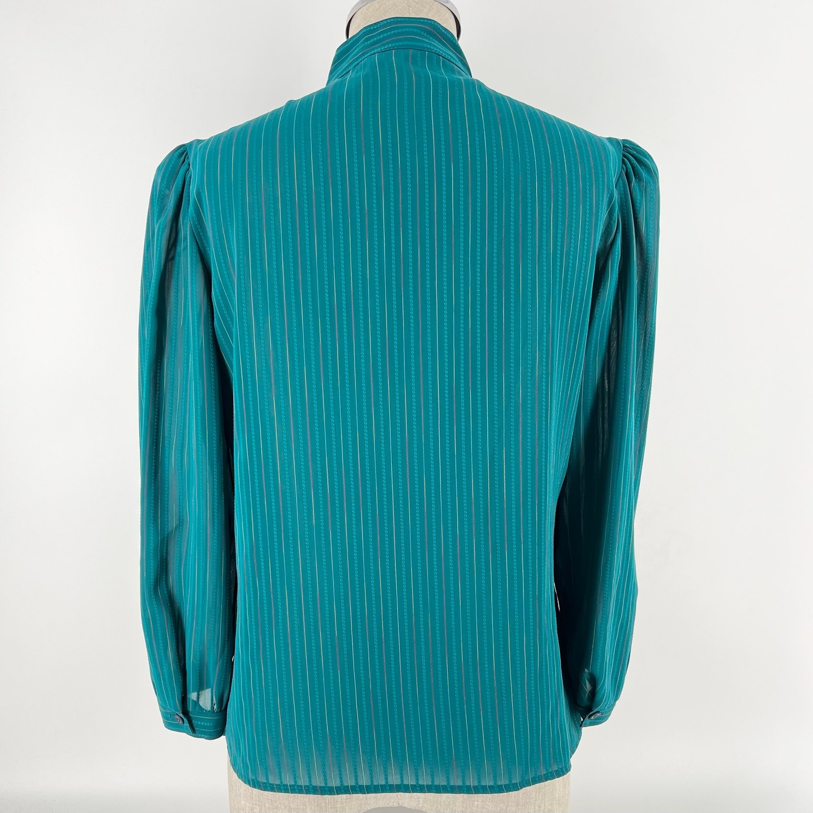 80s high neck secretary blouse 1980s vintage